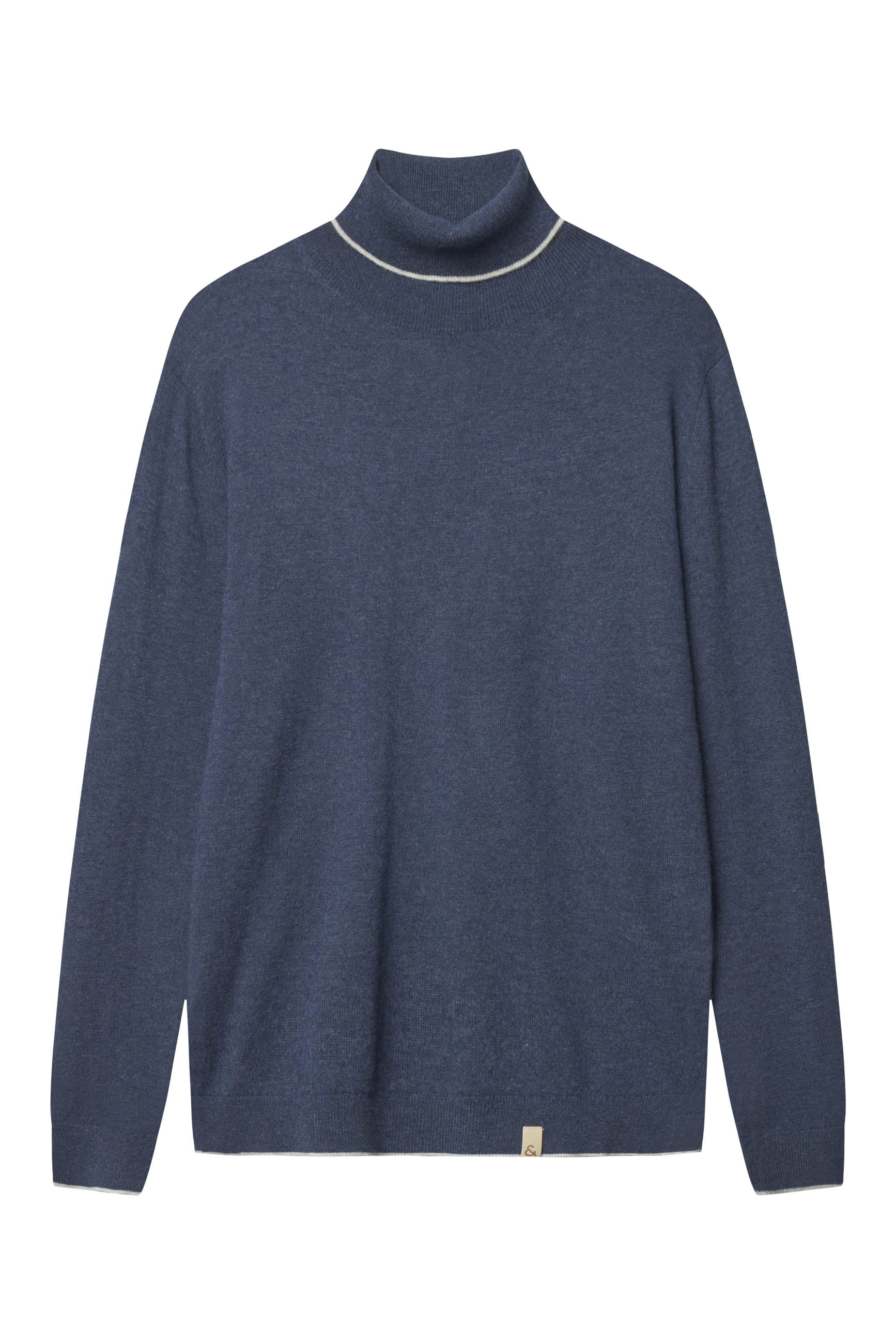 Dolcevita in misto merino in blu Maglioni Colours and Sons