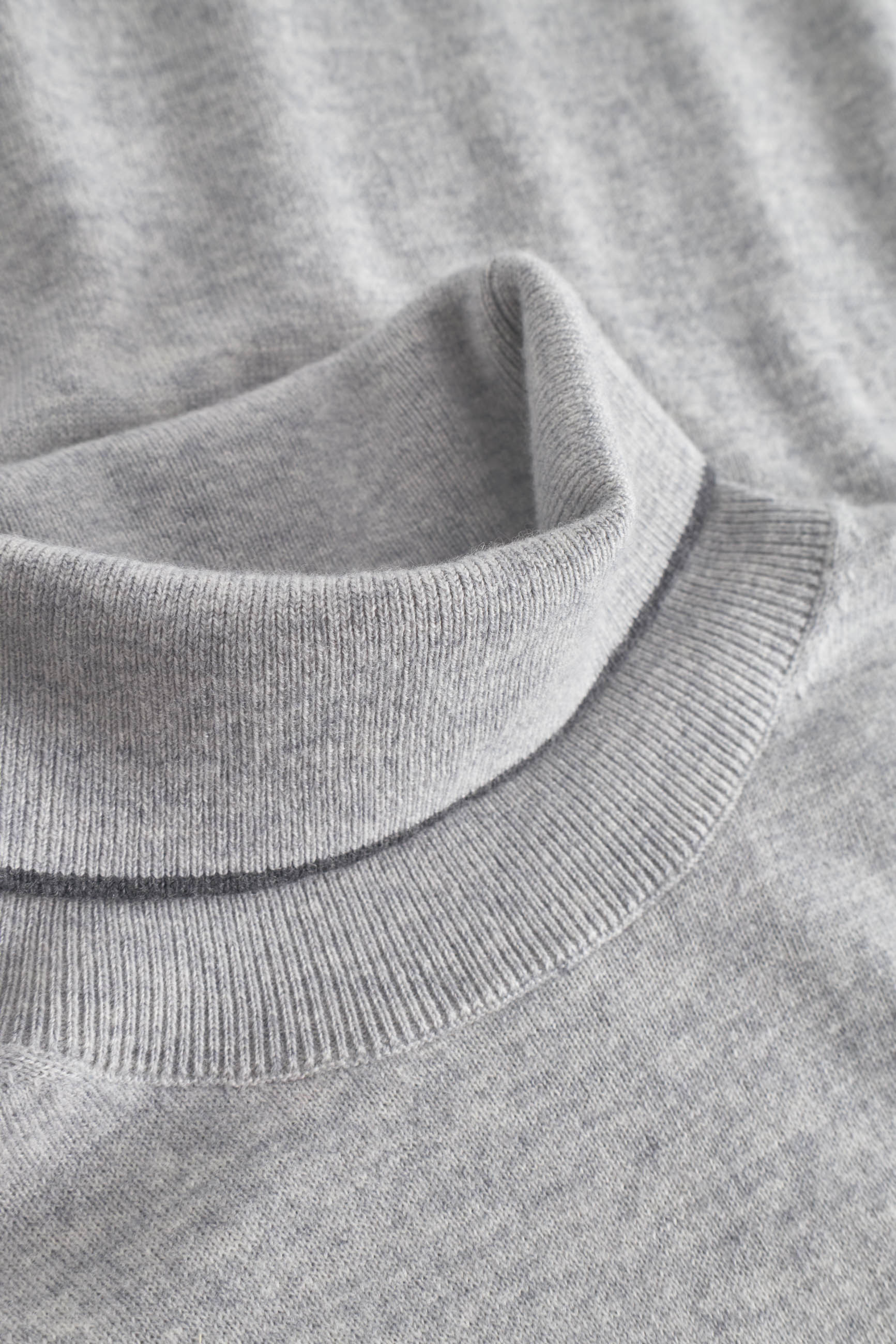Dolcevita in misto merino in argento Maglioni Colours and Sons