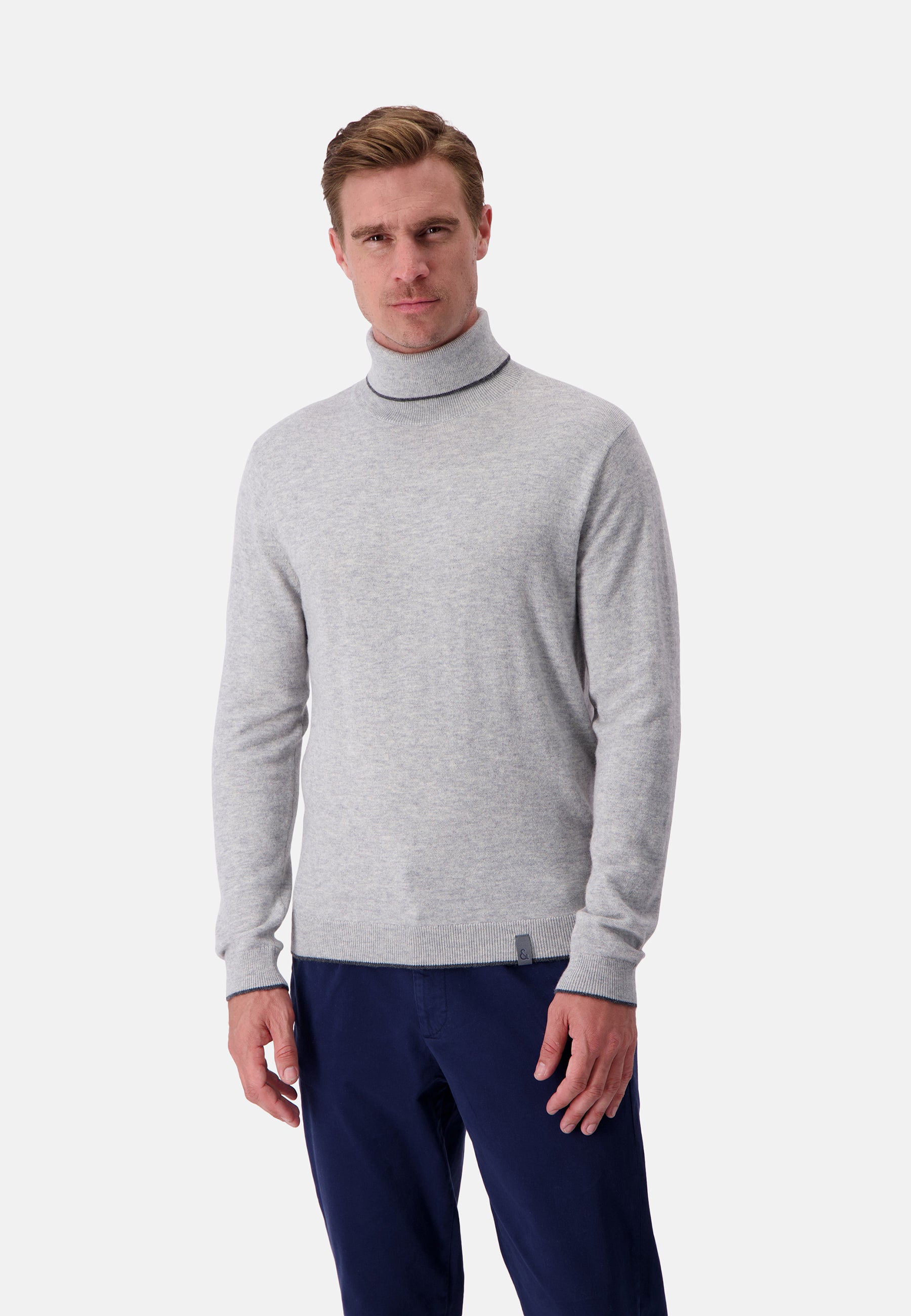 Dolcevita in misto merino in argento Maglioni Colours and Sons