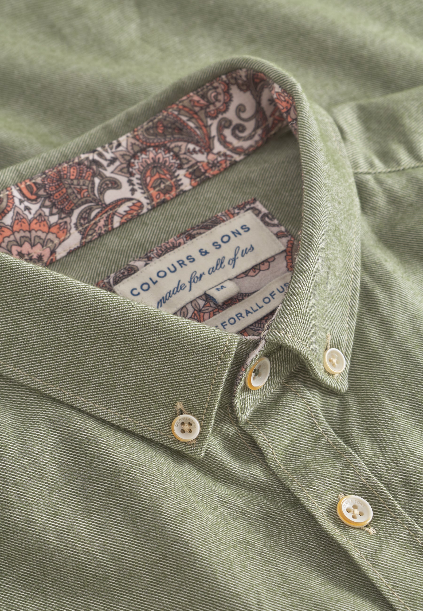 Camicia Spazzolato Twill in Trifoglio Camicie Colours and Sons