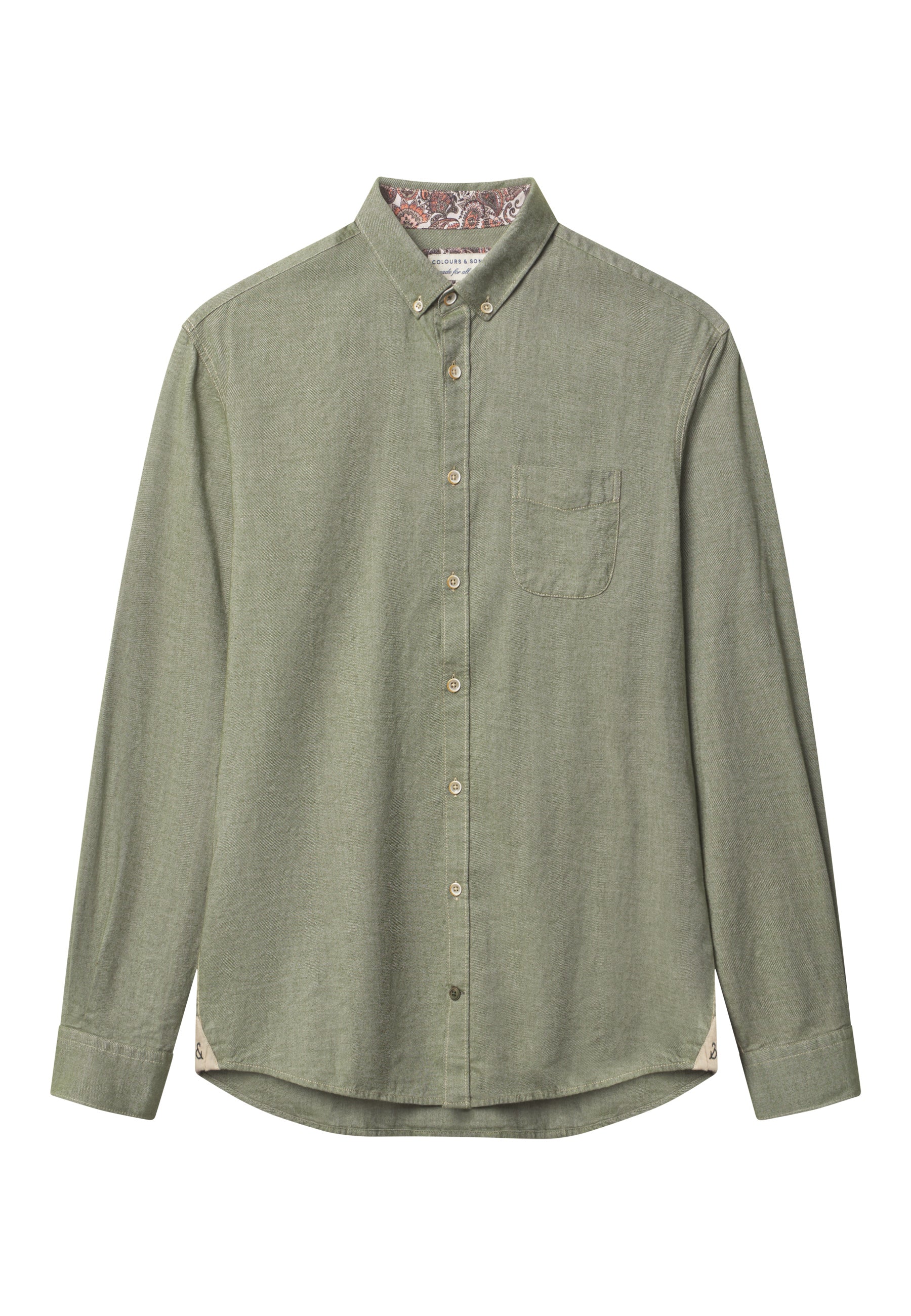 Camicia Spazzolato Twill in Trifoglio Camicie Colours and Sons