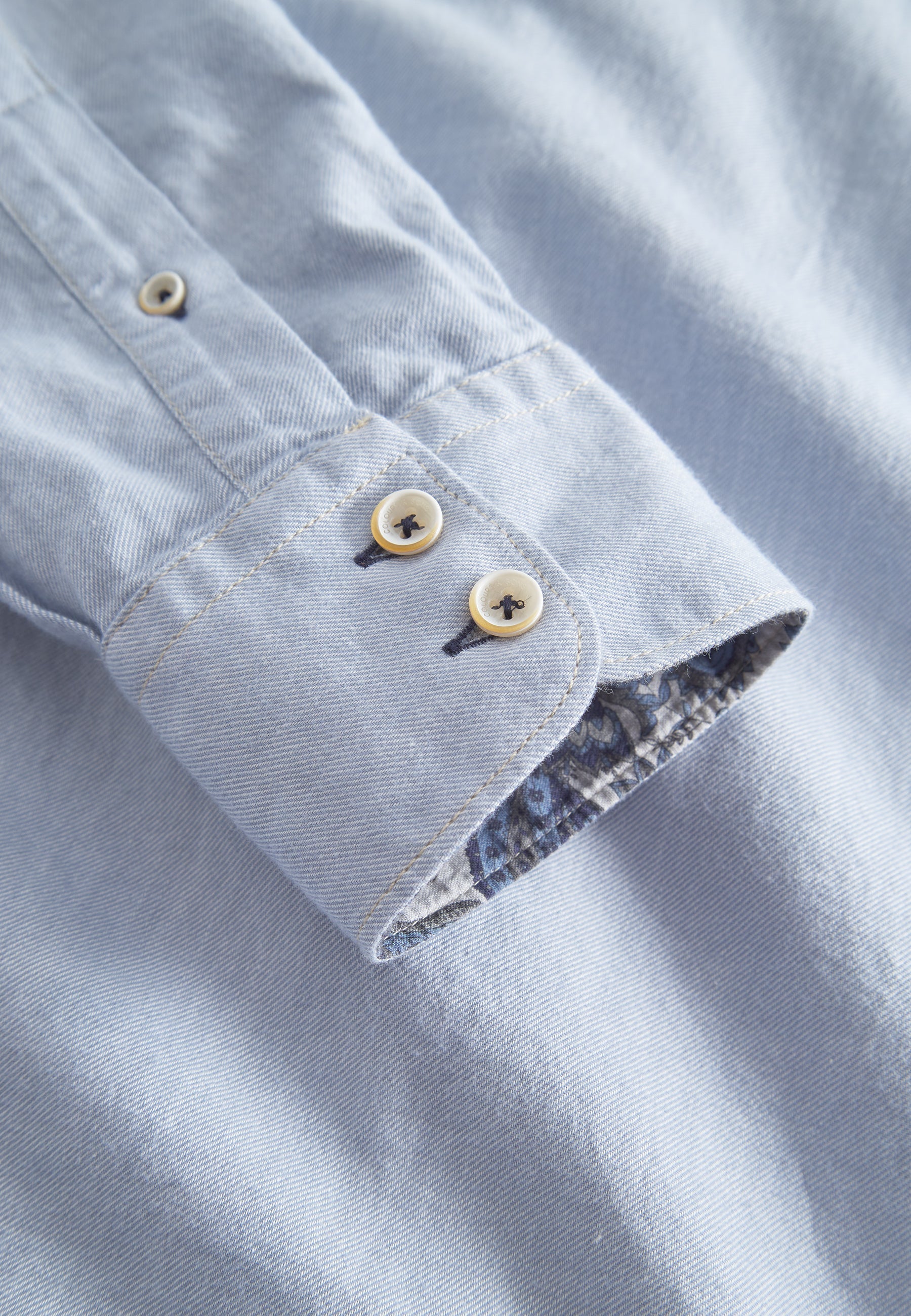 Camicia Spazzolato Twill in Lago Camicie Colours and Sons