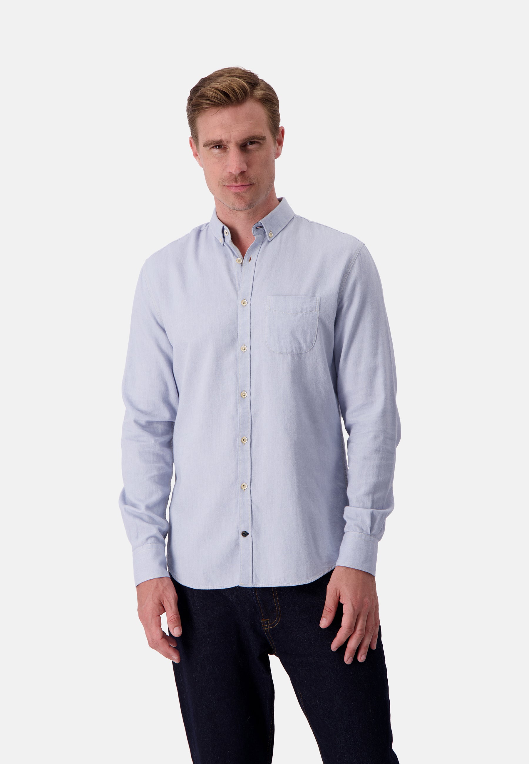 Camicia Spazzolato Twill in Lago Camicie Colours and Sons