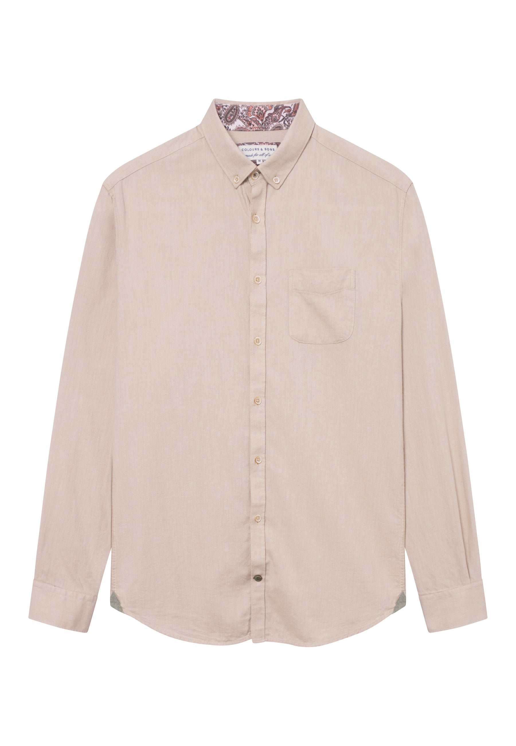 Camicia Twill spazzolato in Tumbleweed Camicie Colours and Sons