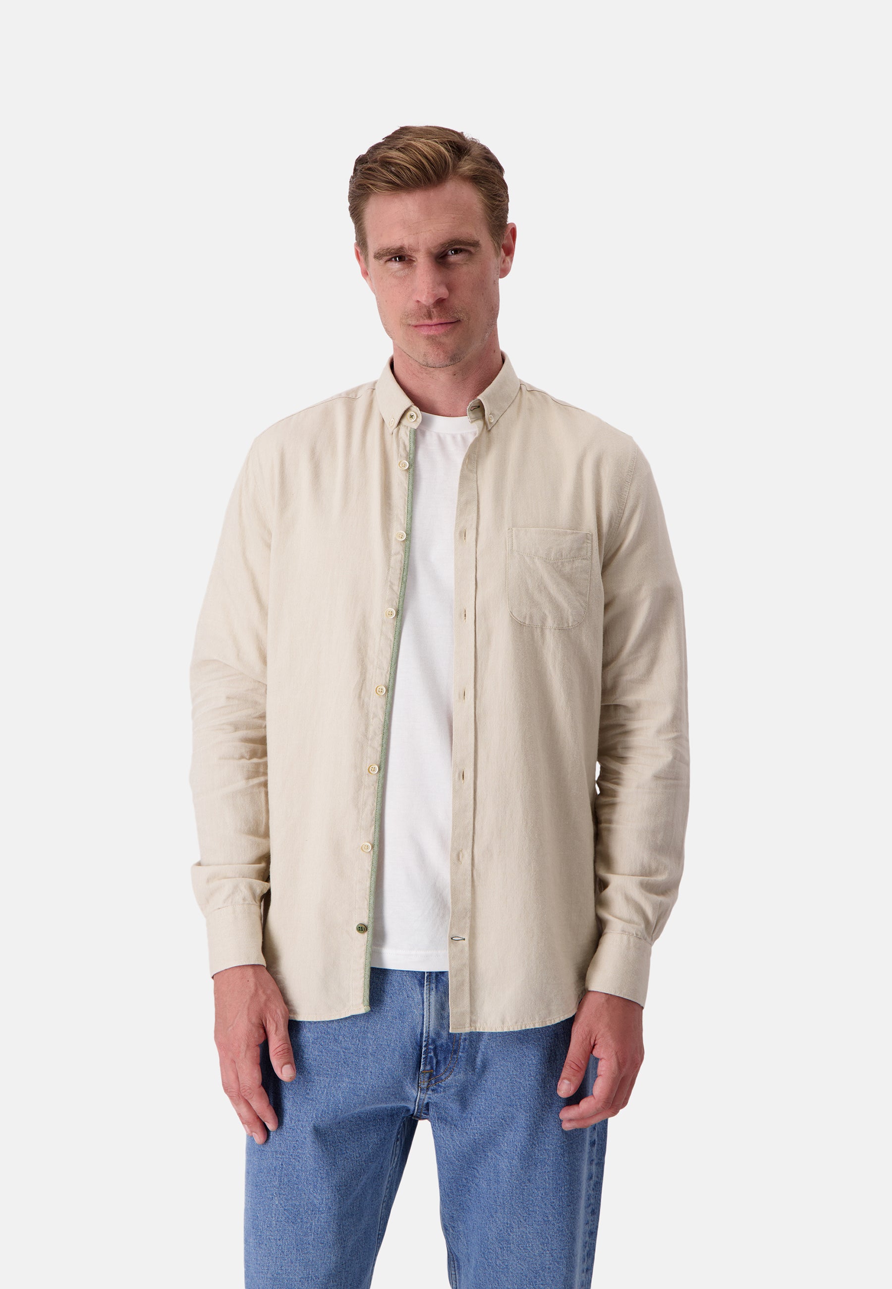 Camicia Twill spazzolato in Tumbleweed Camicie Colours and Sons