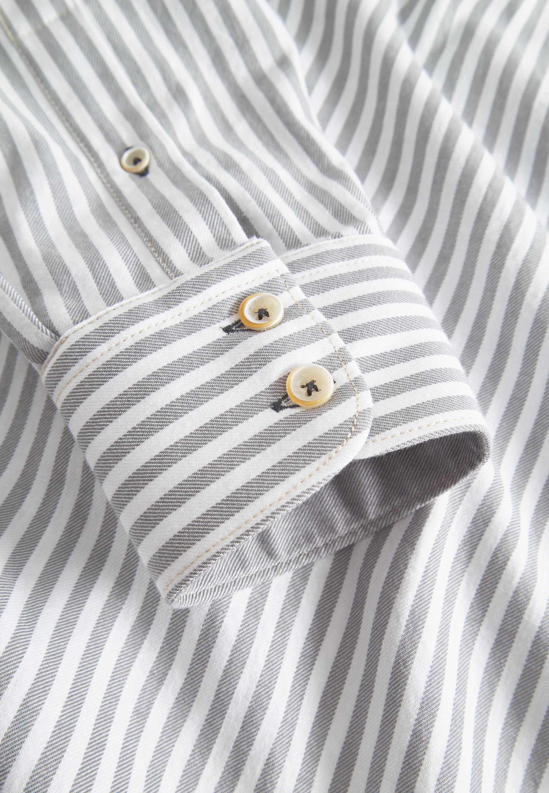 Camicia Spazzolato Twill Stripes in Argento Stripes Camicie Colours and Sons