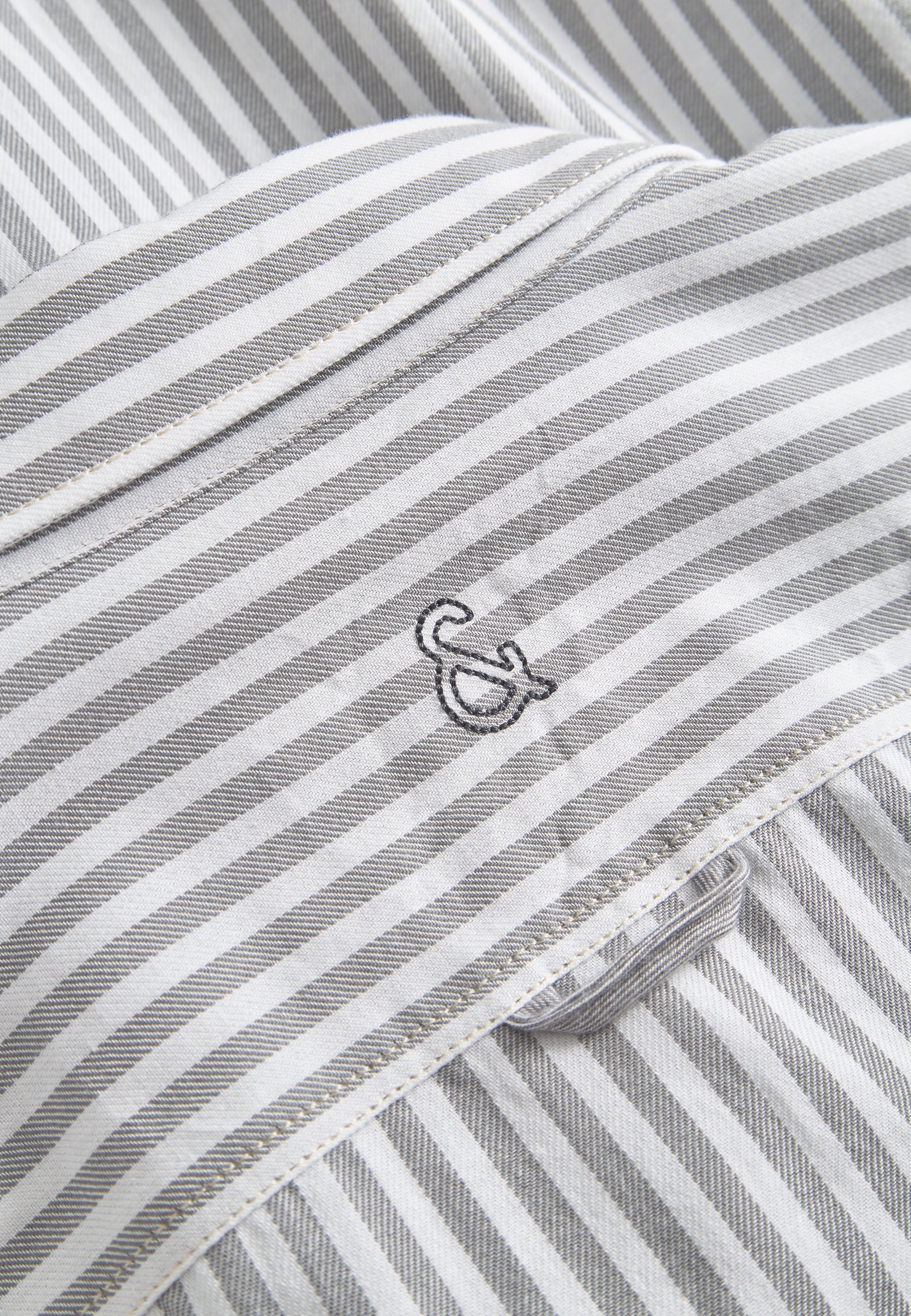 Camicia Spazzolato Twill Stripes in Argento Stripes Camicie Colours and Sons