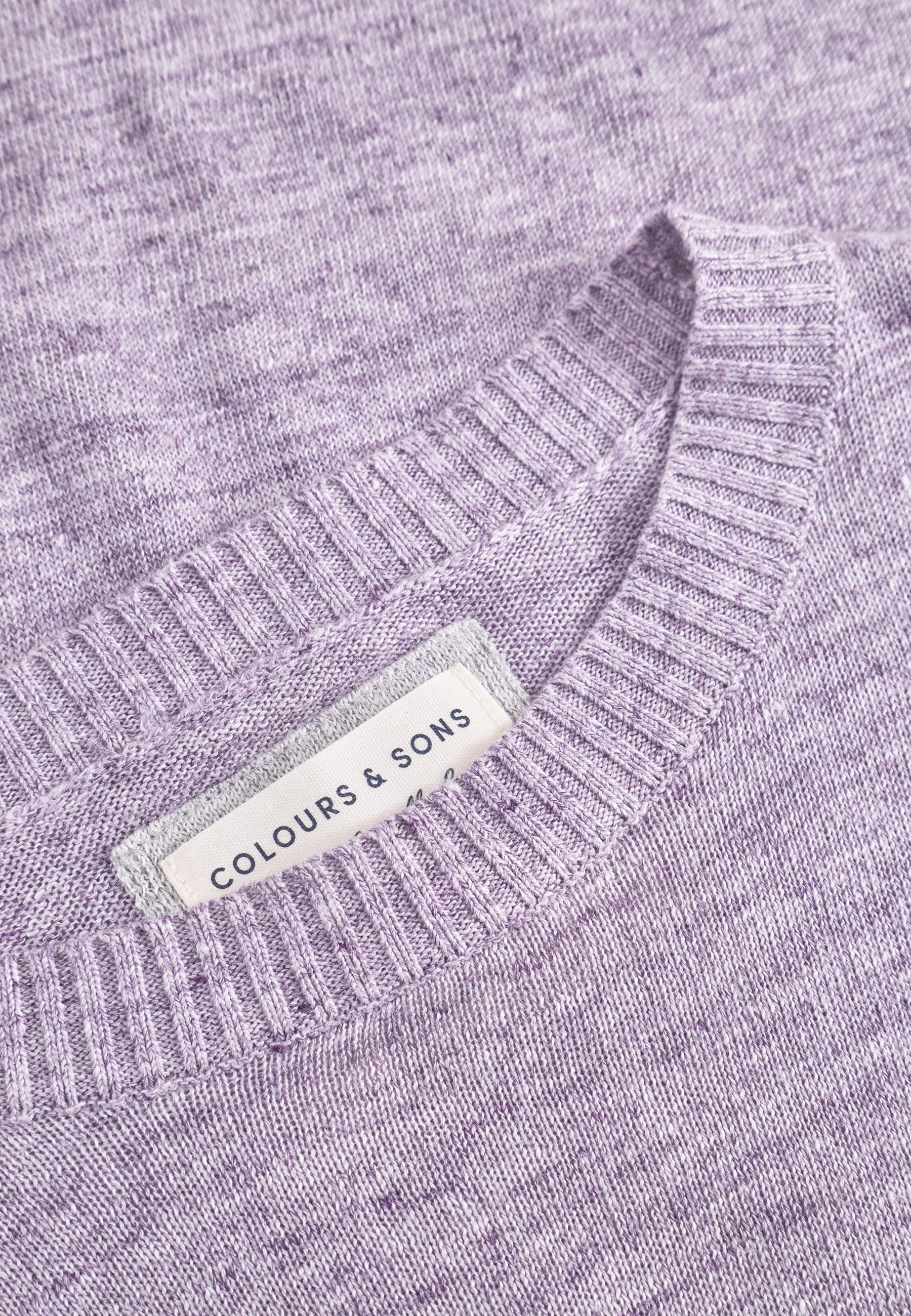 Lino a girocollo in viola Maglioni Colours and Sons