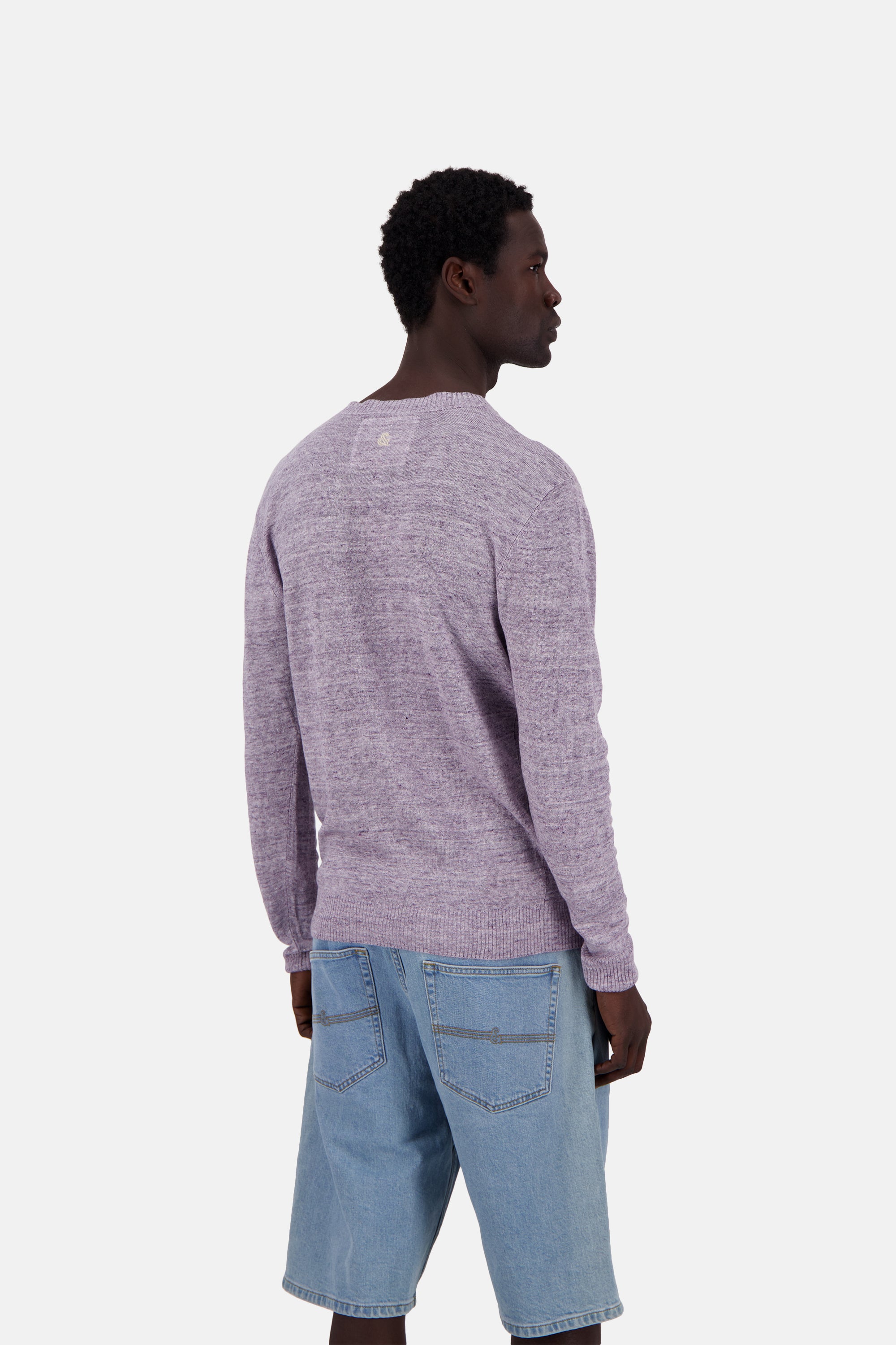 Lino a girocollo in viola Maglioni Colours and Sons
