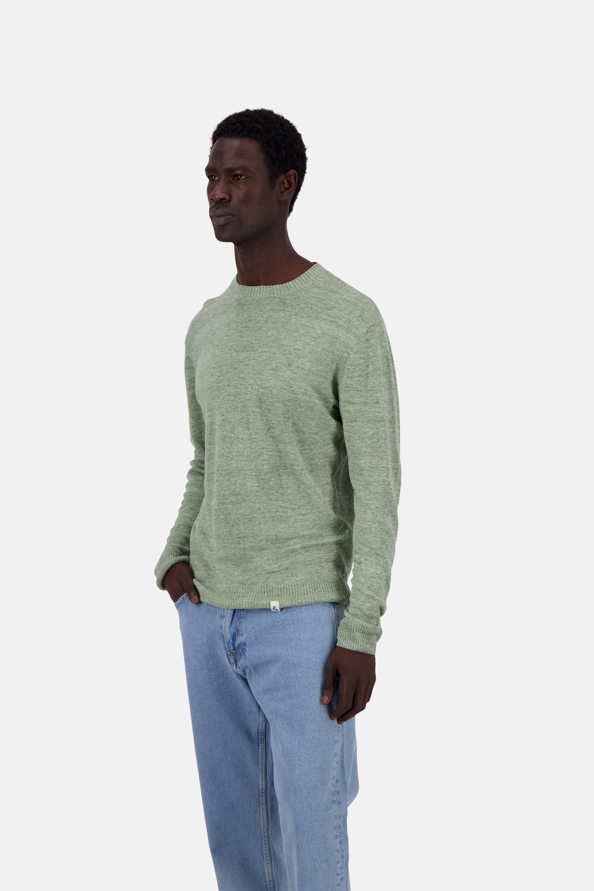 Lino a girocollo in Lime Maglioni Colours and Sons