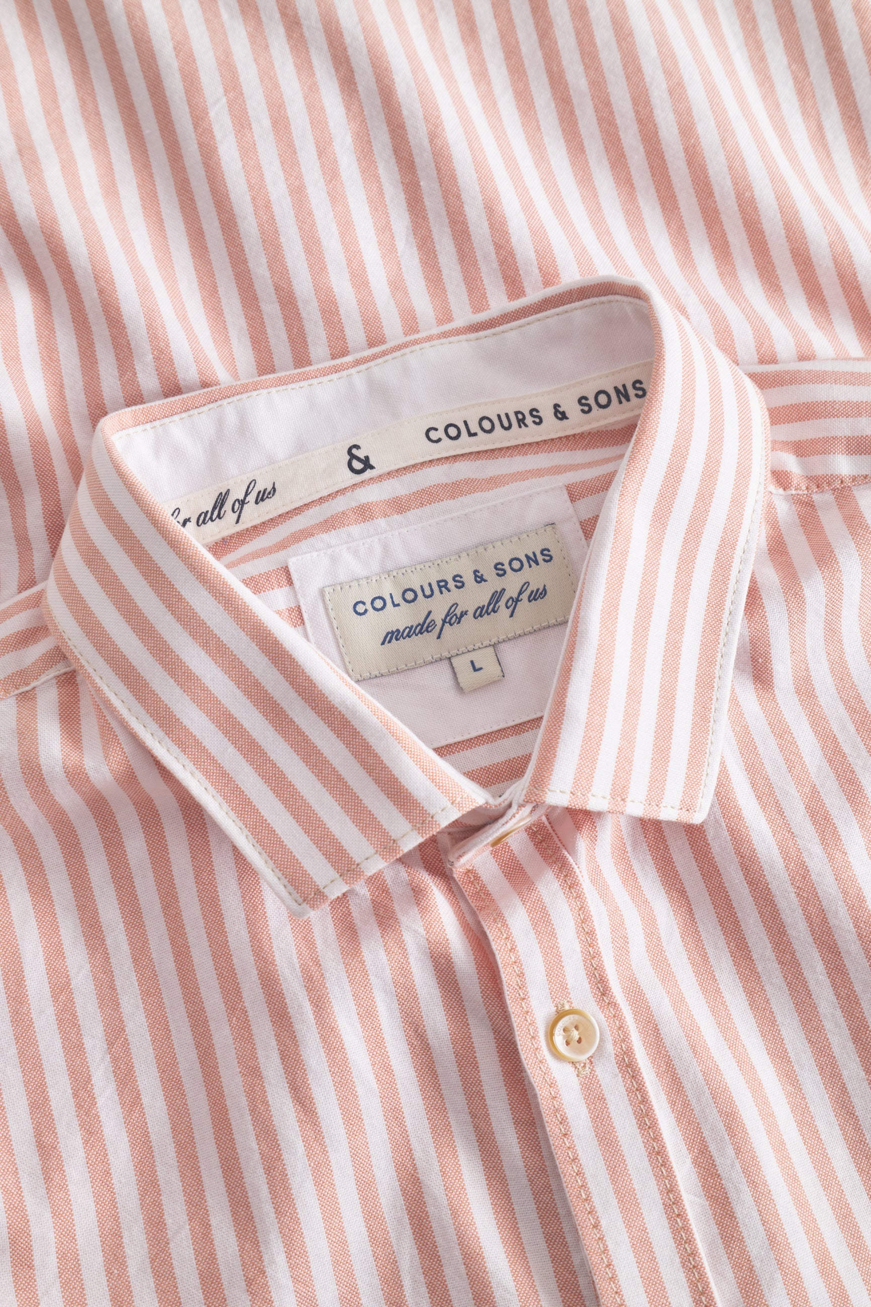 Camicia a righe Oxford in Salmon Stripes Camicie Colours and Sons