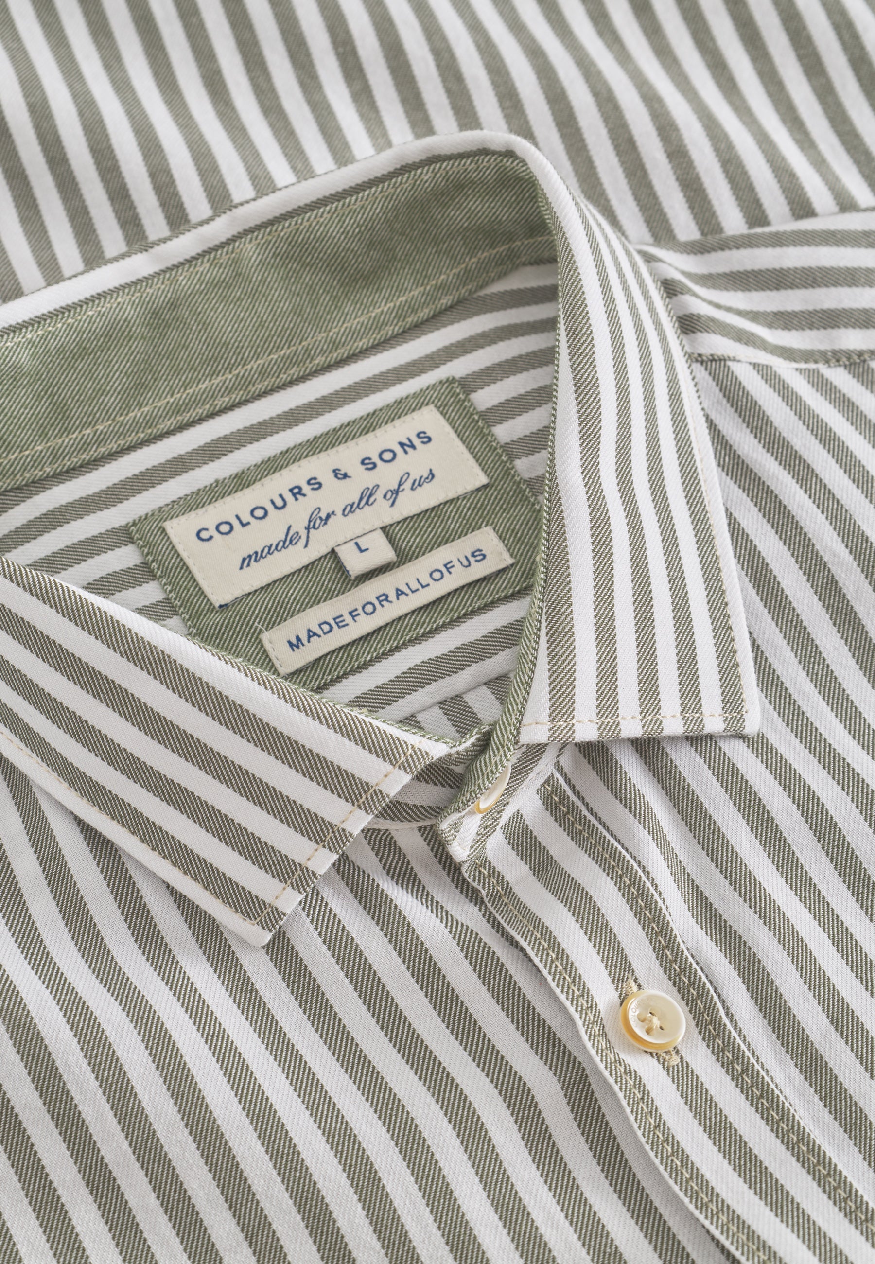 Camicia in twill spazzolato a righe Hunter Stripes Camicie Colours and Sons