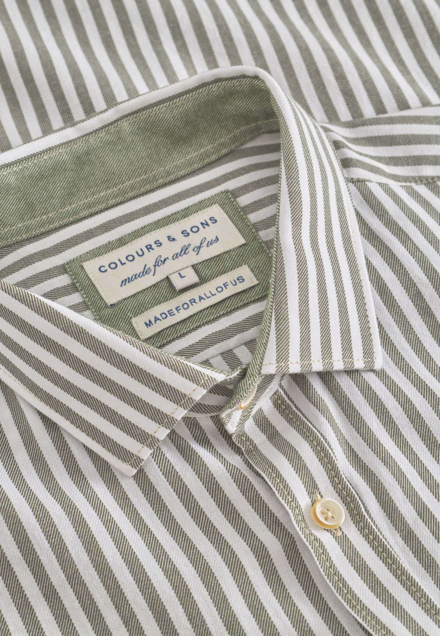 Camicia in twill spazzolato a righe Hunter Stripes Camicie Colours and Sons