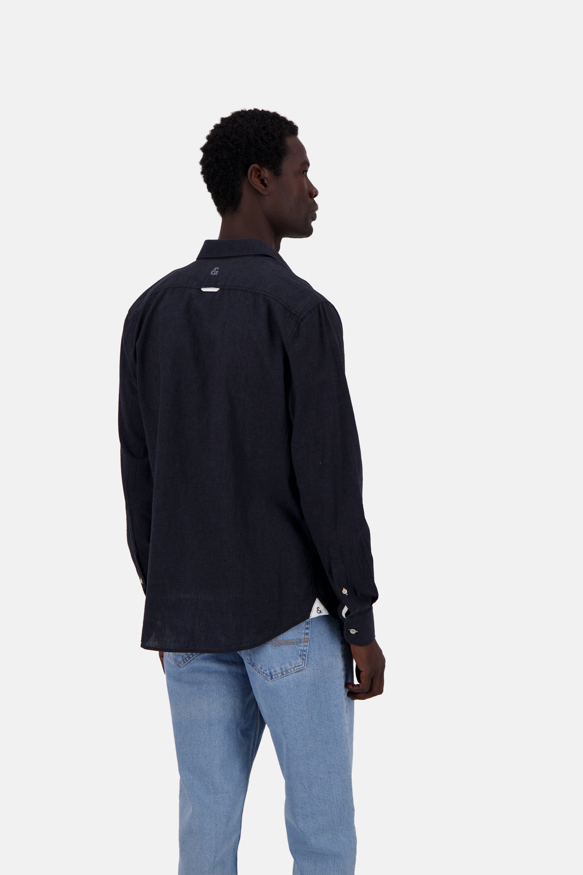Camicia in misto lino Kent in antracite Camicie Colours and Sons