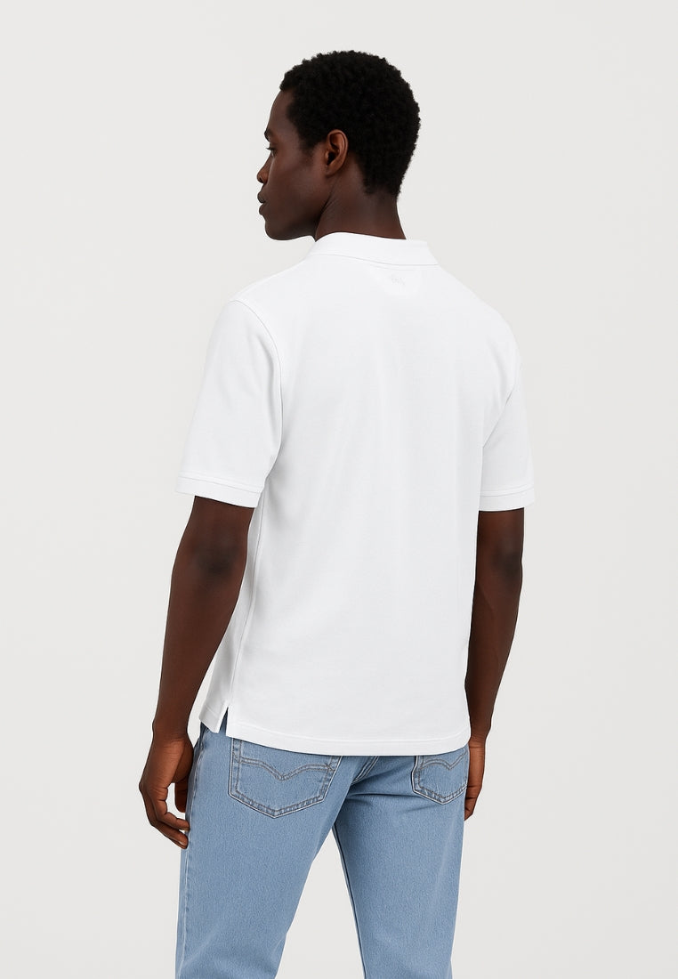 Polo tinta in capo in bianco Magliette Colours and Sons