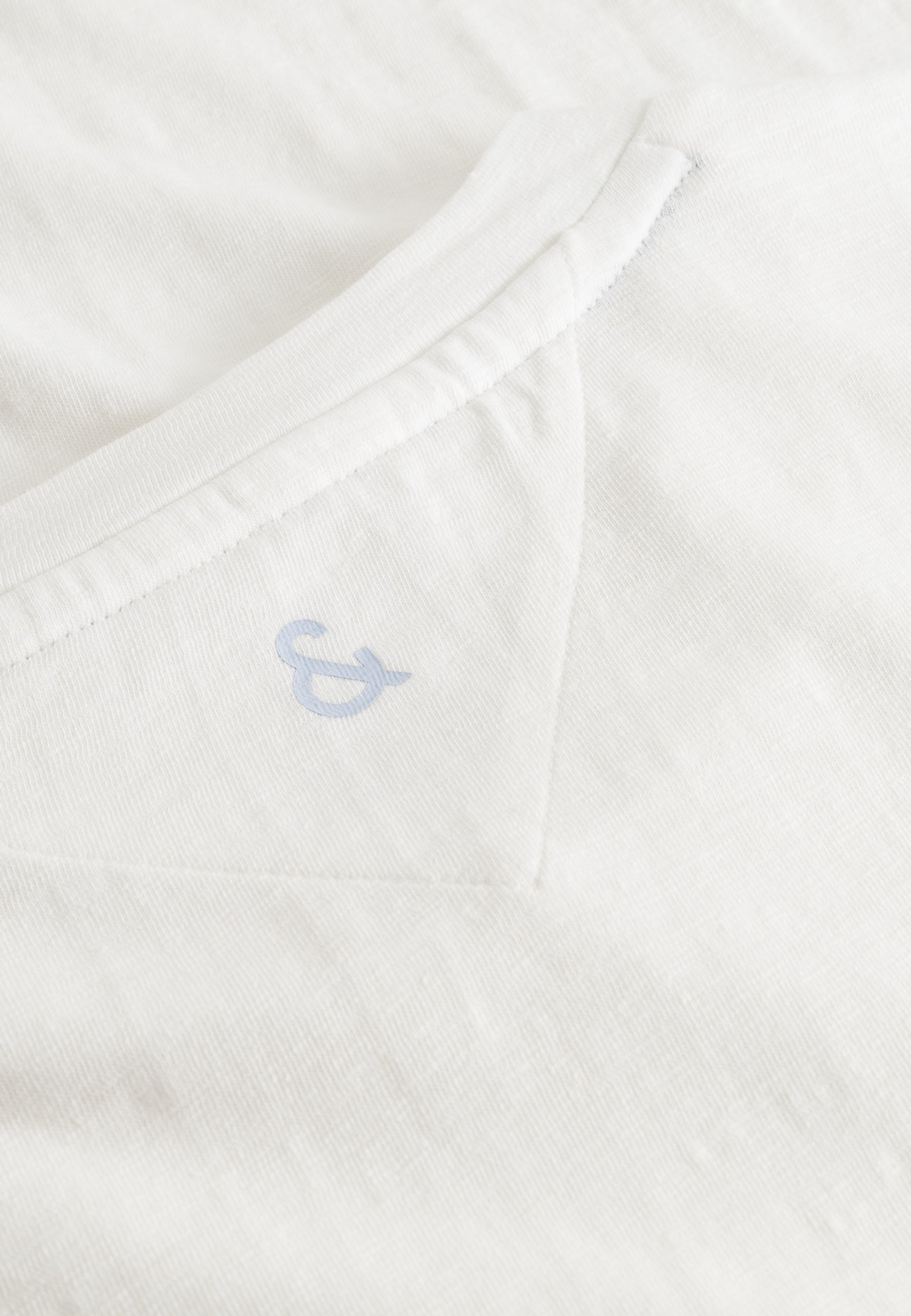 Maglietta in misto lino in bianco T-Shirts Colours and Sons