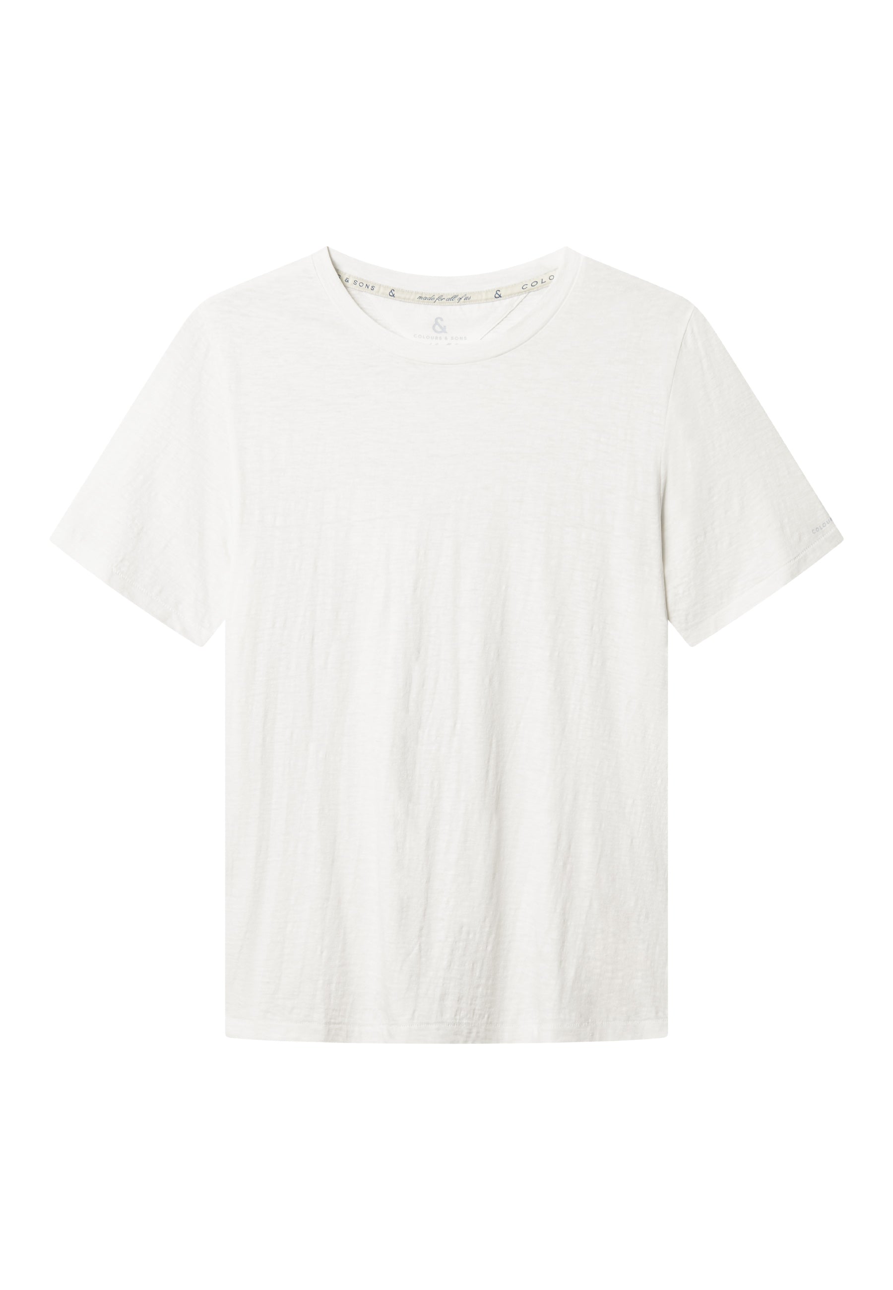 Maglietta in misto lino in bianco T-Shirts Colours and Sons