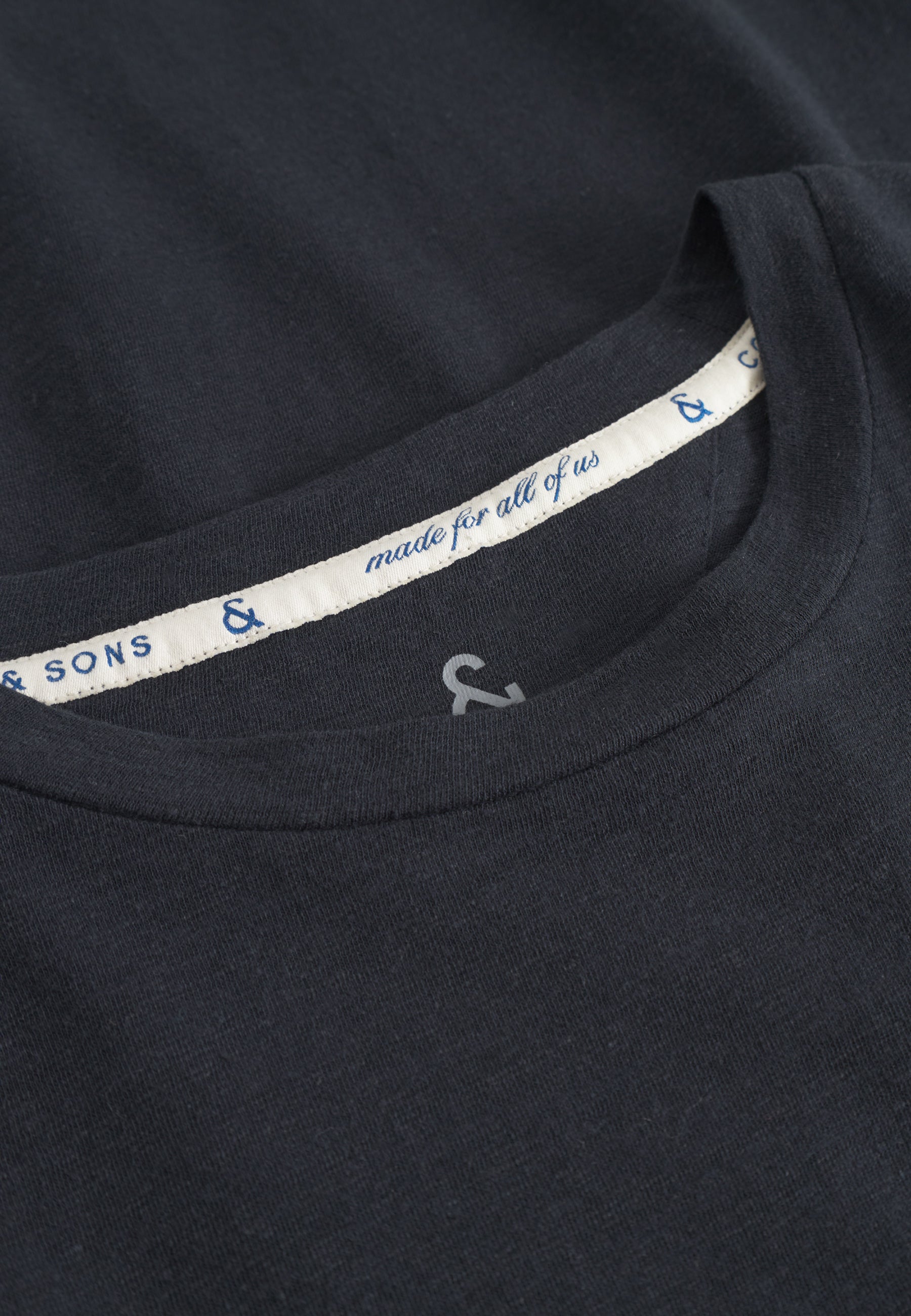 Maglietta in misto lino in antracite T-Shirts Colours and Sons