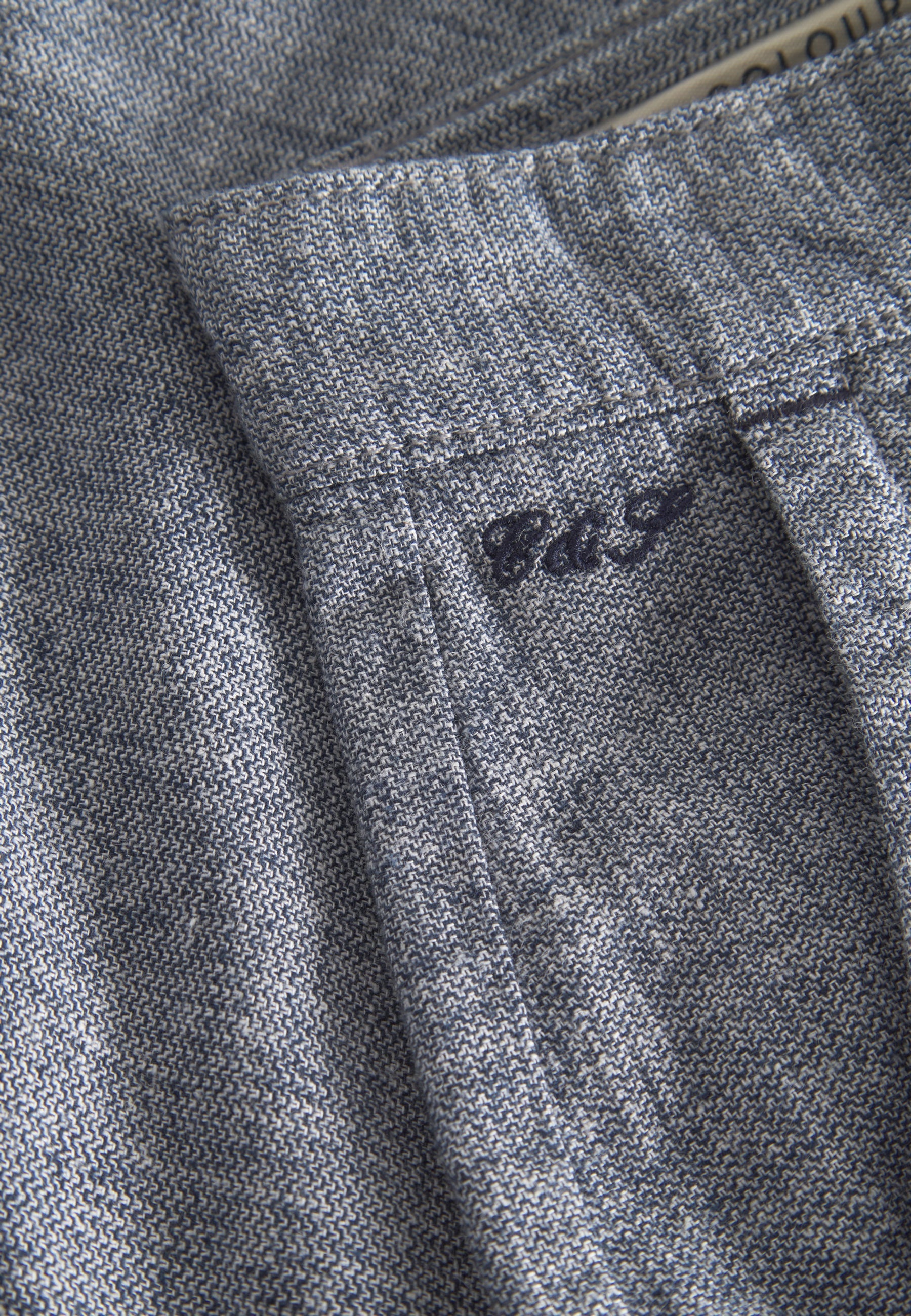 Pantaloncini in misto lino Check in River Twill Colours and Sons