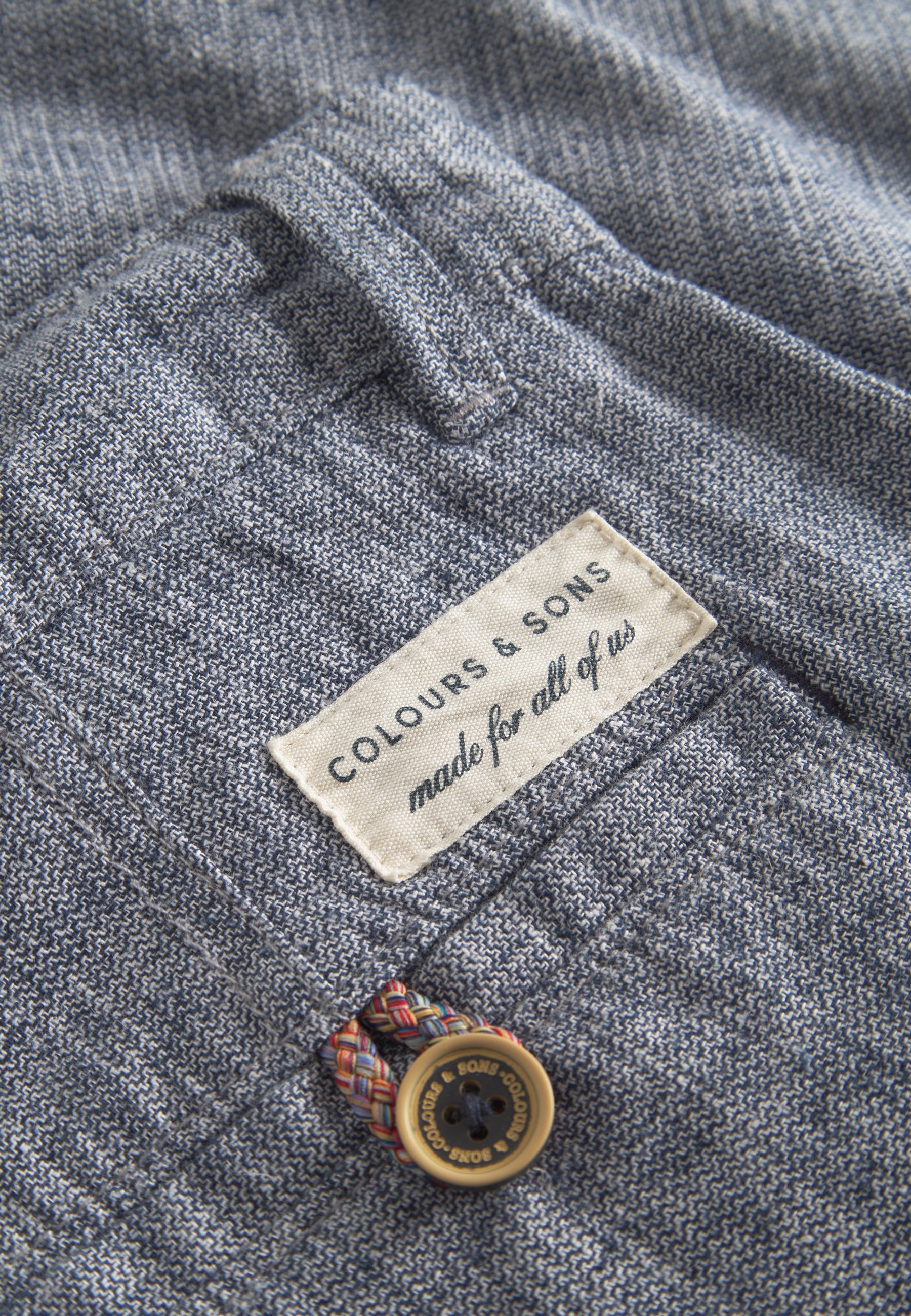 Pantaloncini in misto lino Check in River Twill Colours and Sons