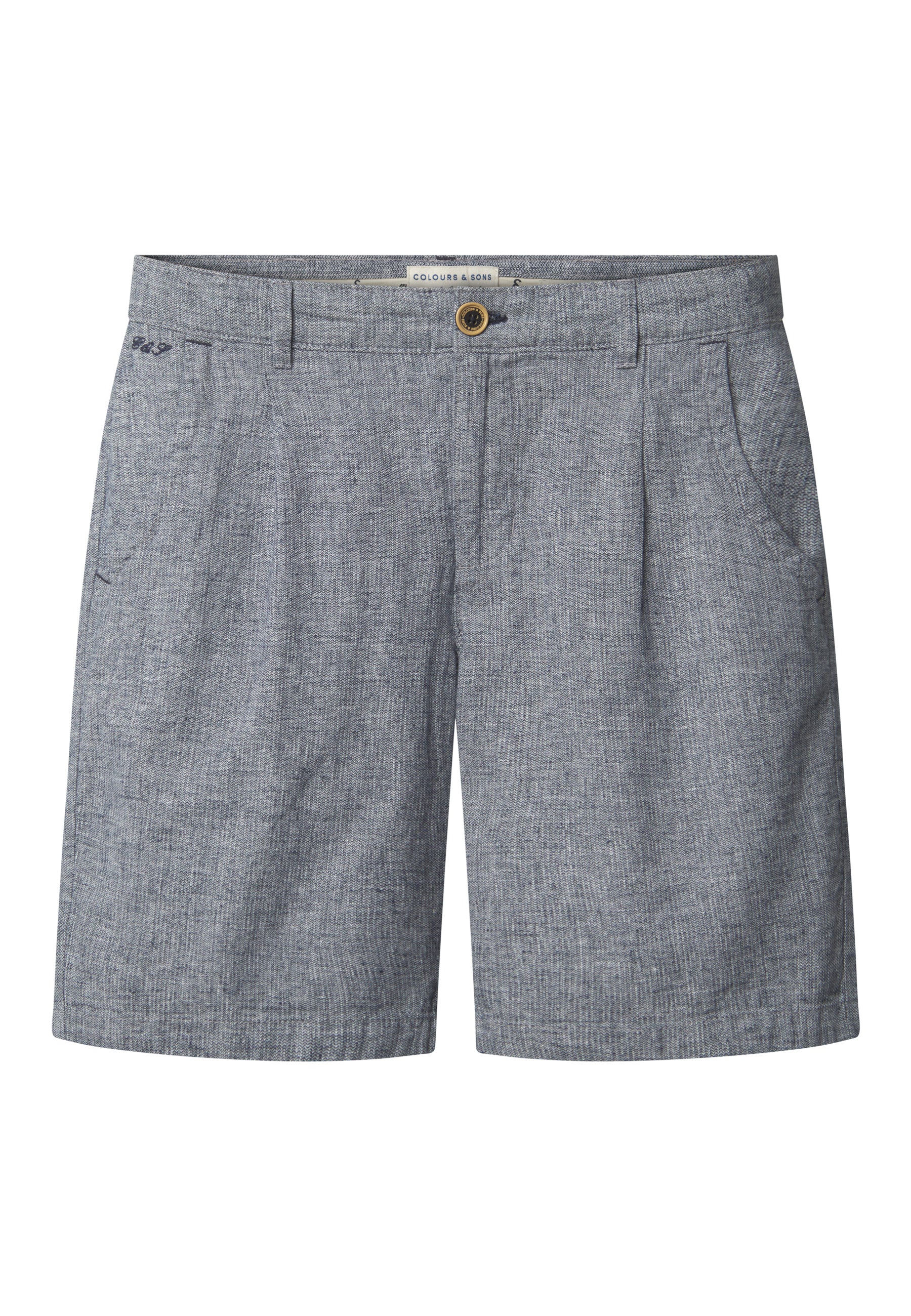 Pantaloncini in misto lino Check in River Twill Colours and Sons