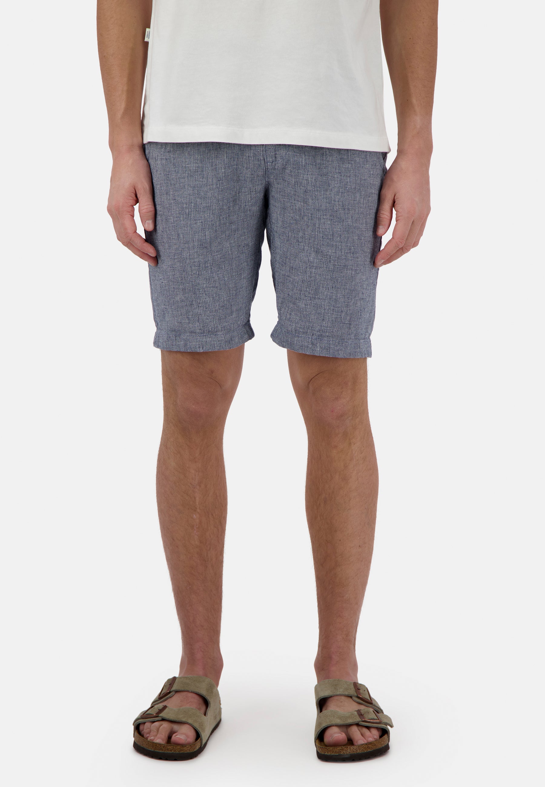 Pantaloncini in misto lino Check in River Twill Colours and Sons