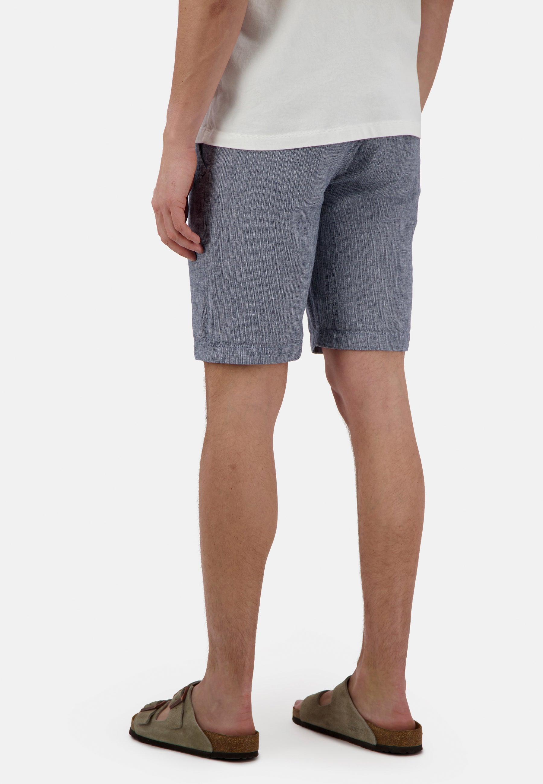 Pantaloncini in misto lino Check in River Twill Colours and Sons