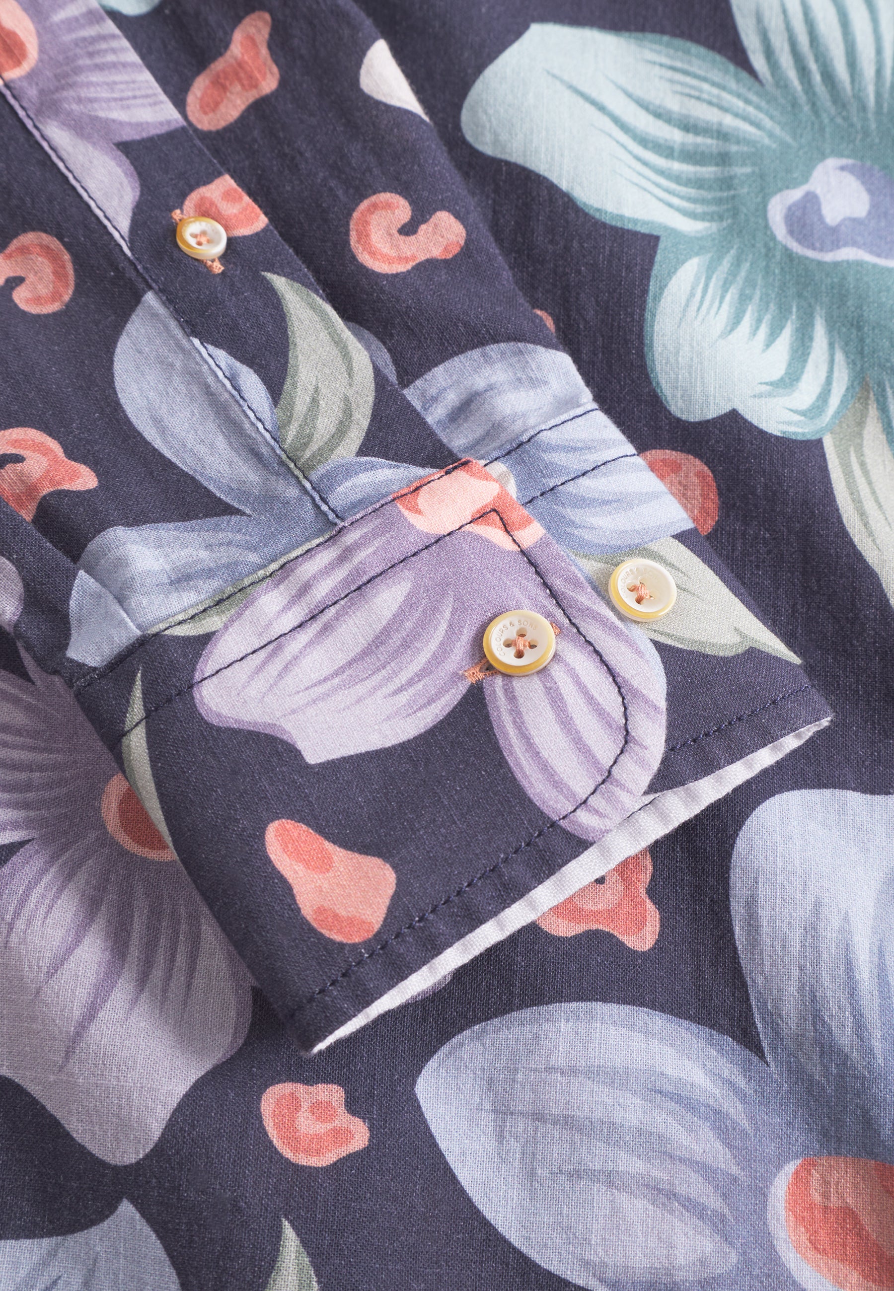 Camicia stampata in fiori di marina Camicie Colours and Sons