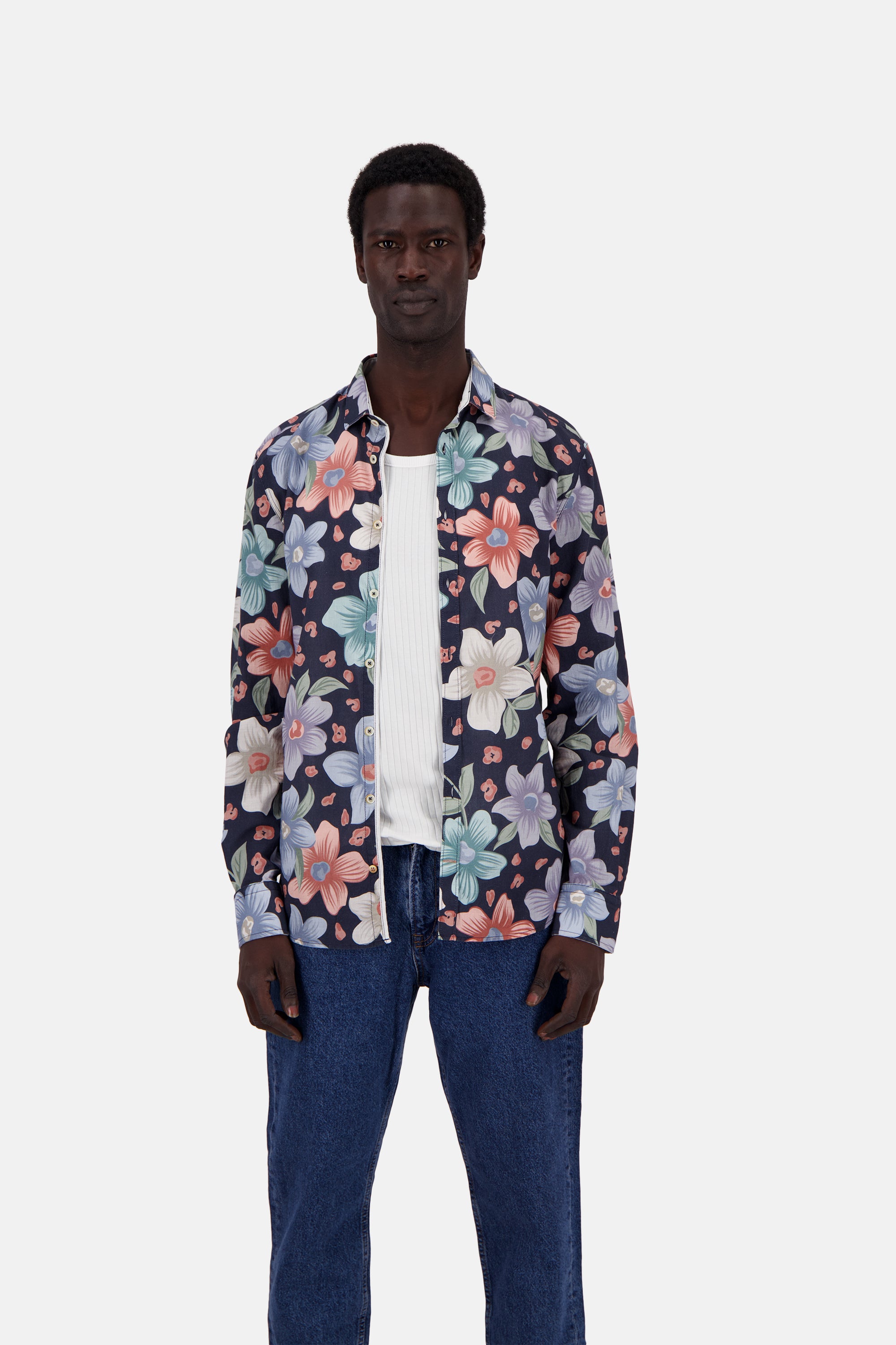 Camicia stampata in fiori di marina Camicie Colours and Sons