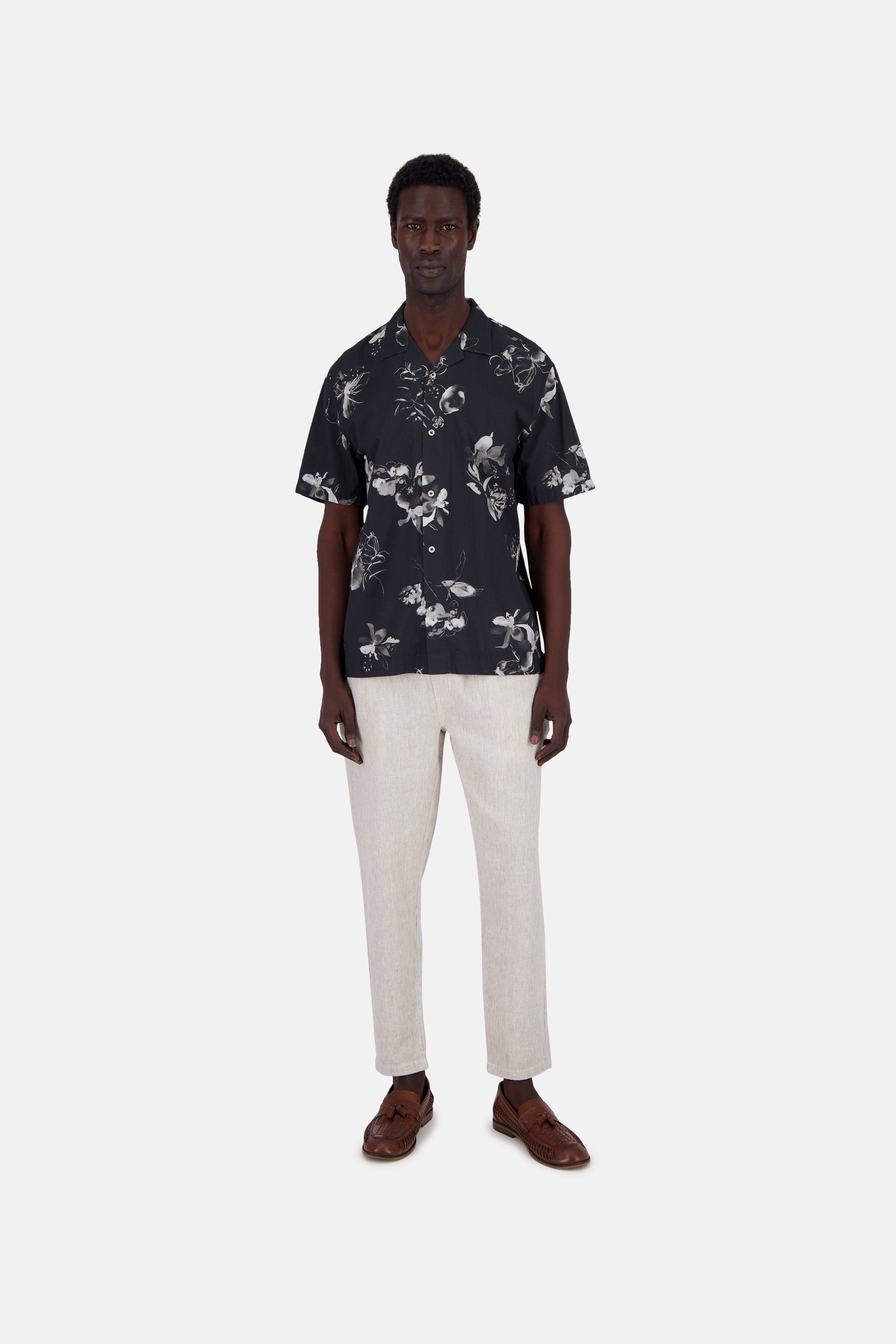 Camicia stampata in nero fumo Camicie Colours and Sons