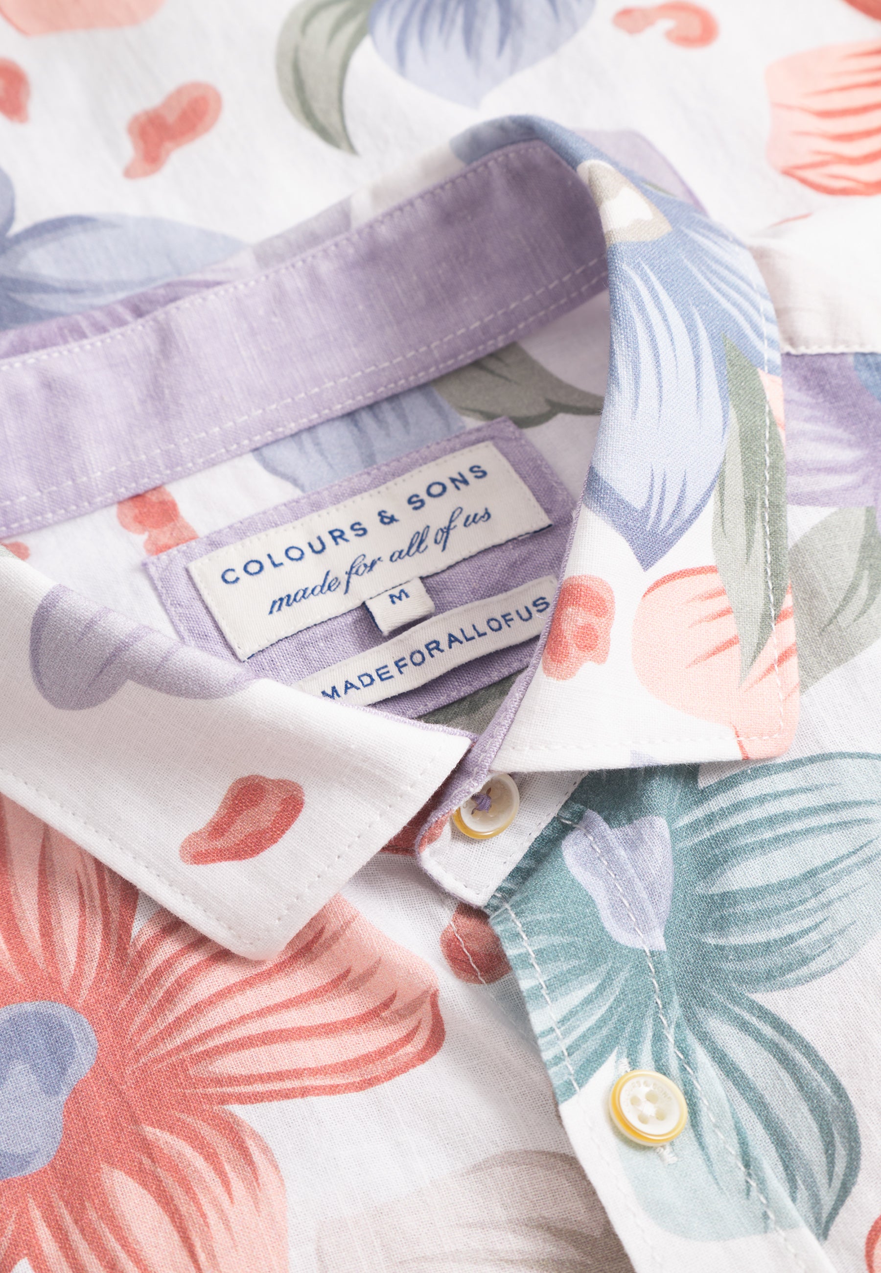 Camicia stampata a fiori bianchi Camicie Colours and Sons
