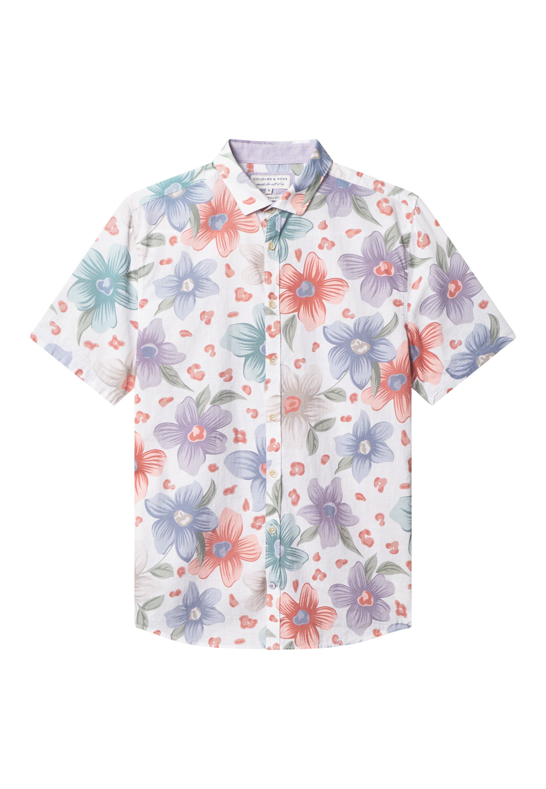 Camicia stampata a fiori bianchi Camicie Colours and Sons