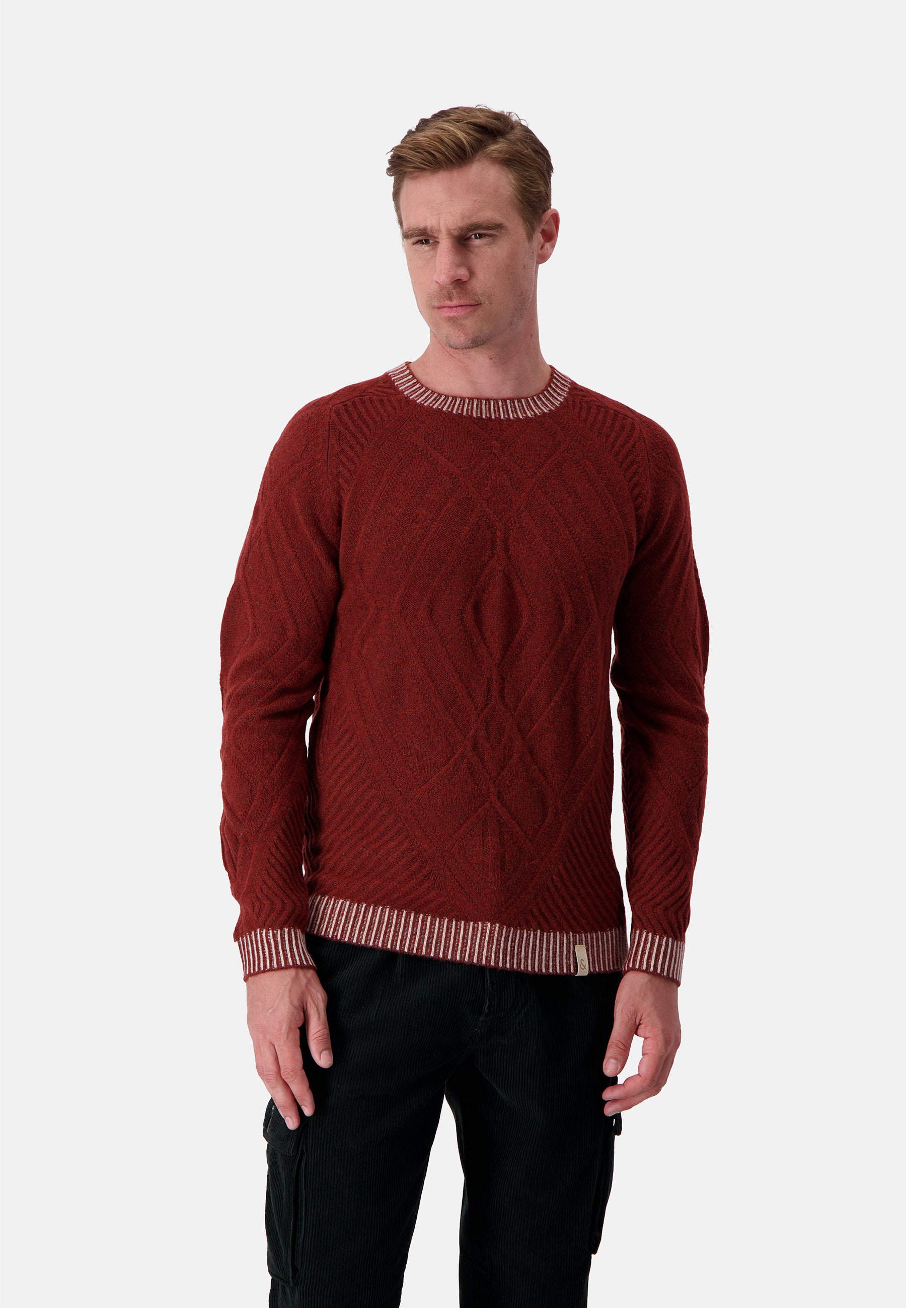 Struttura Ethno a girocollo in Brandy Maglioni Colours and Sons