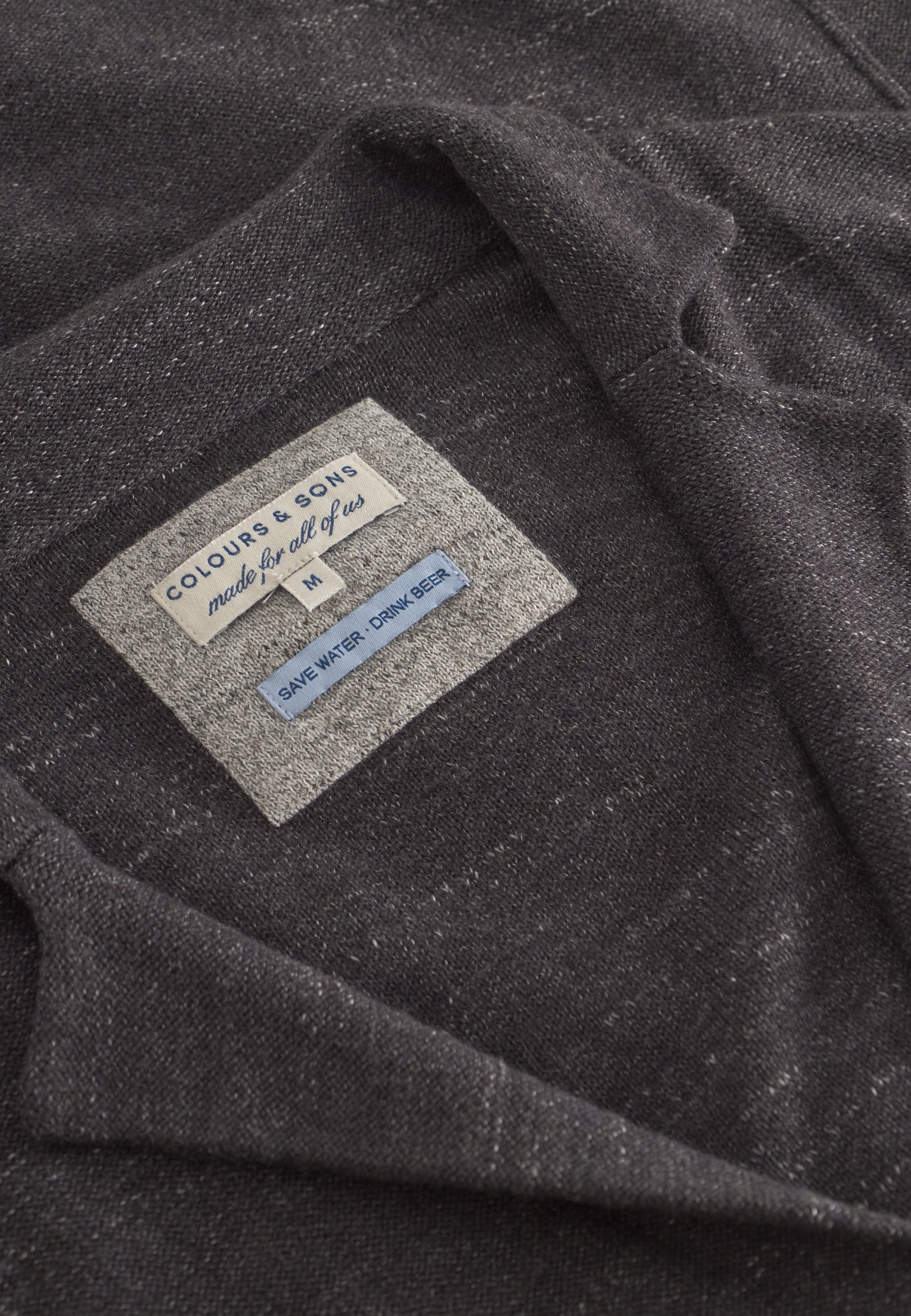 Giacche Blazer Slub in antracite Colours and Sons