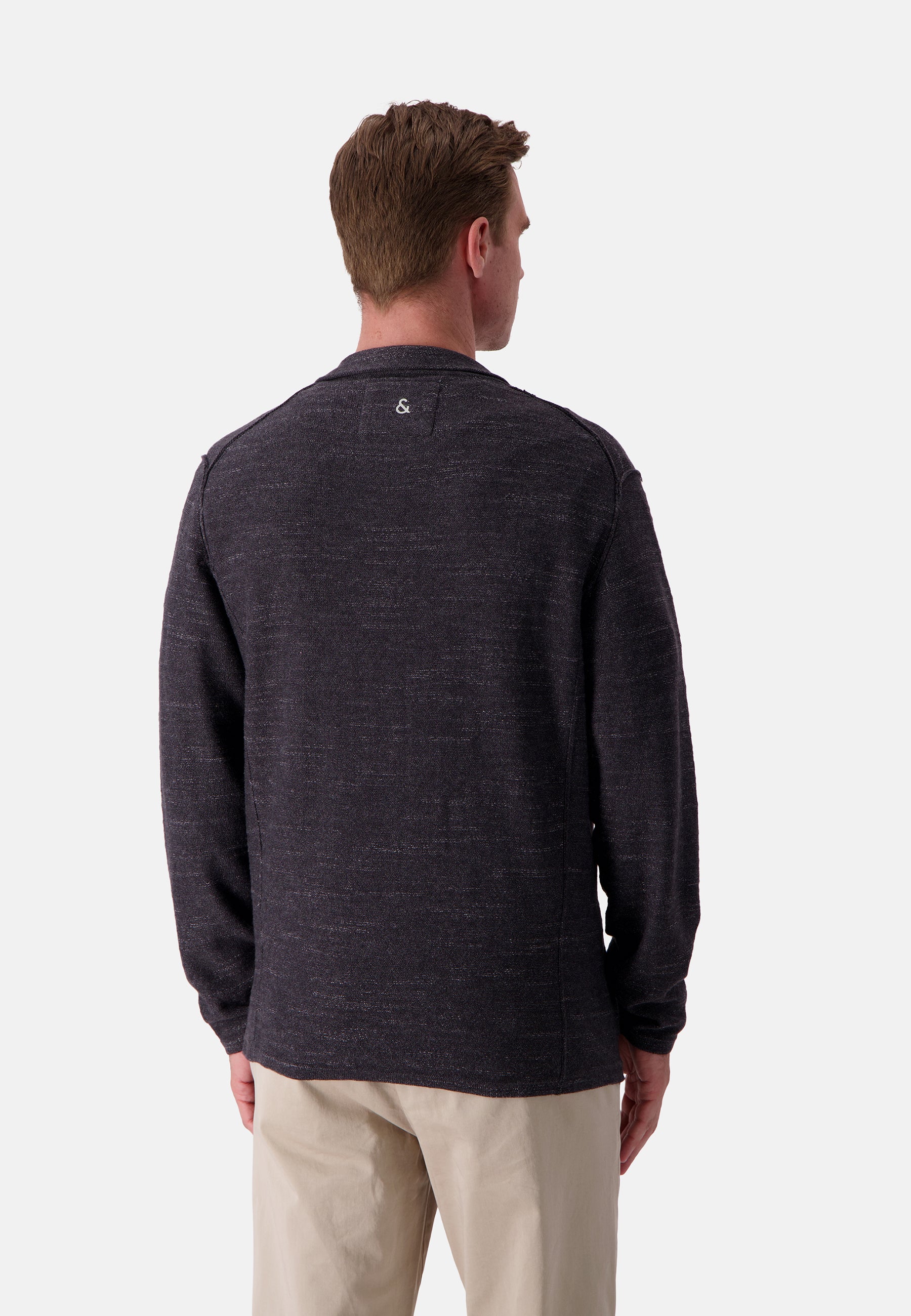 Giacche Blazer Slub in antracite Colours and Sons