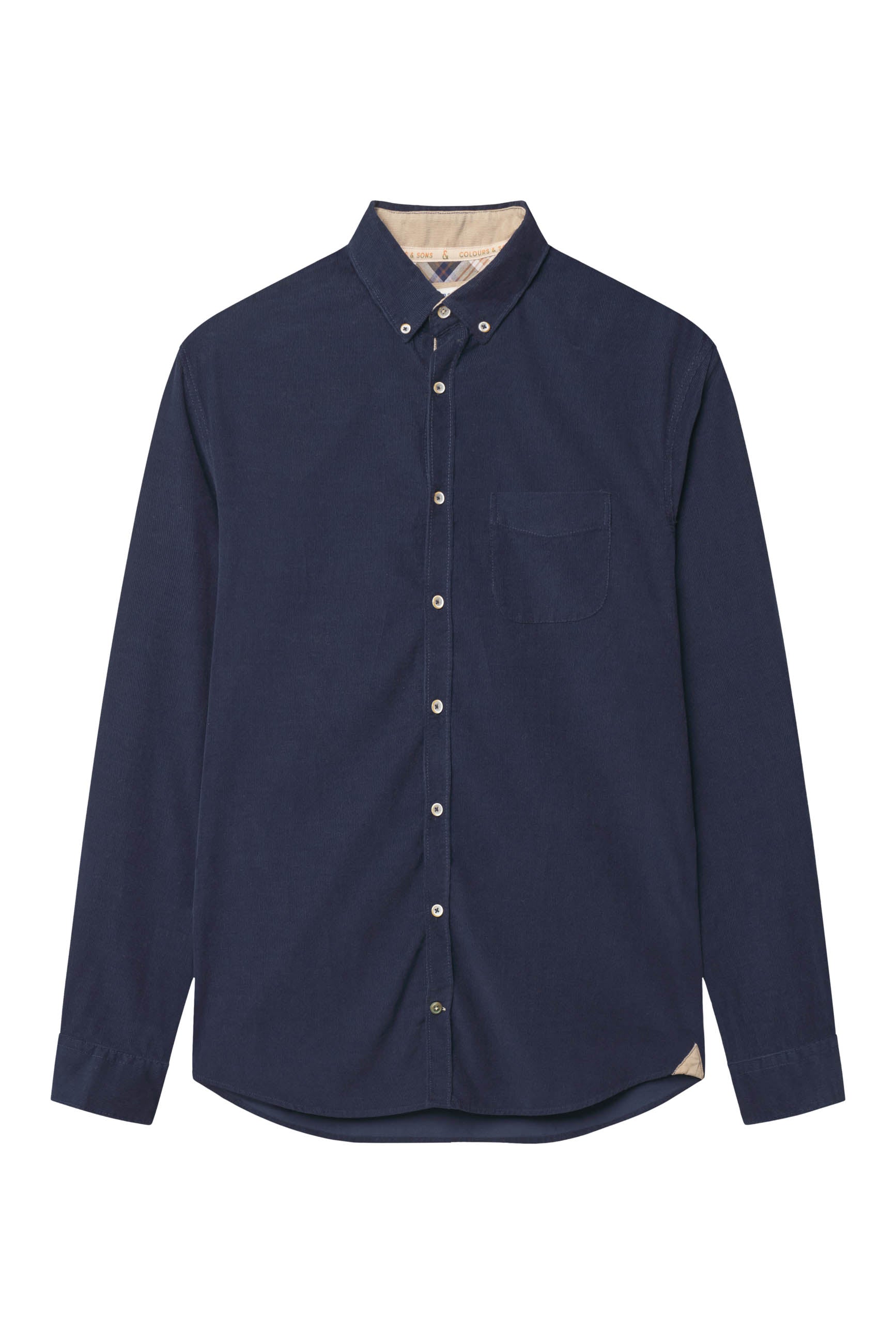 Camicia in velluto a coste in camicie blu Colours and Sons