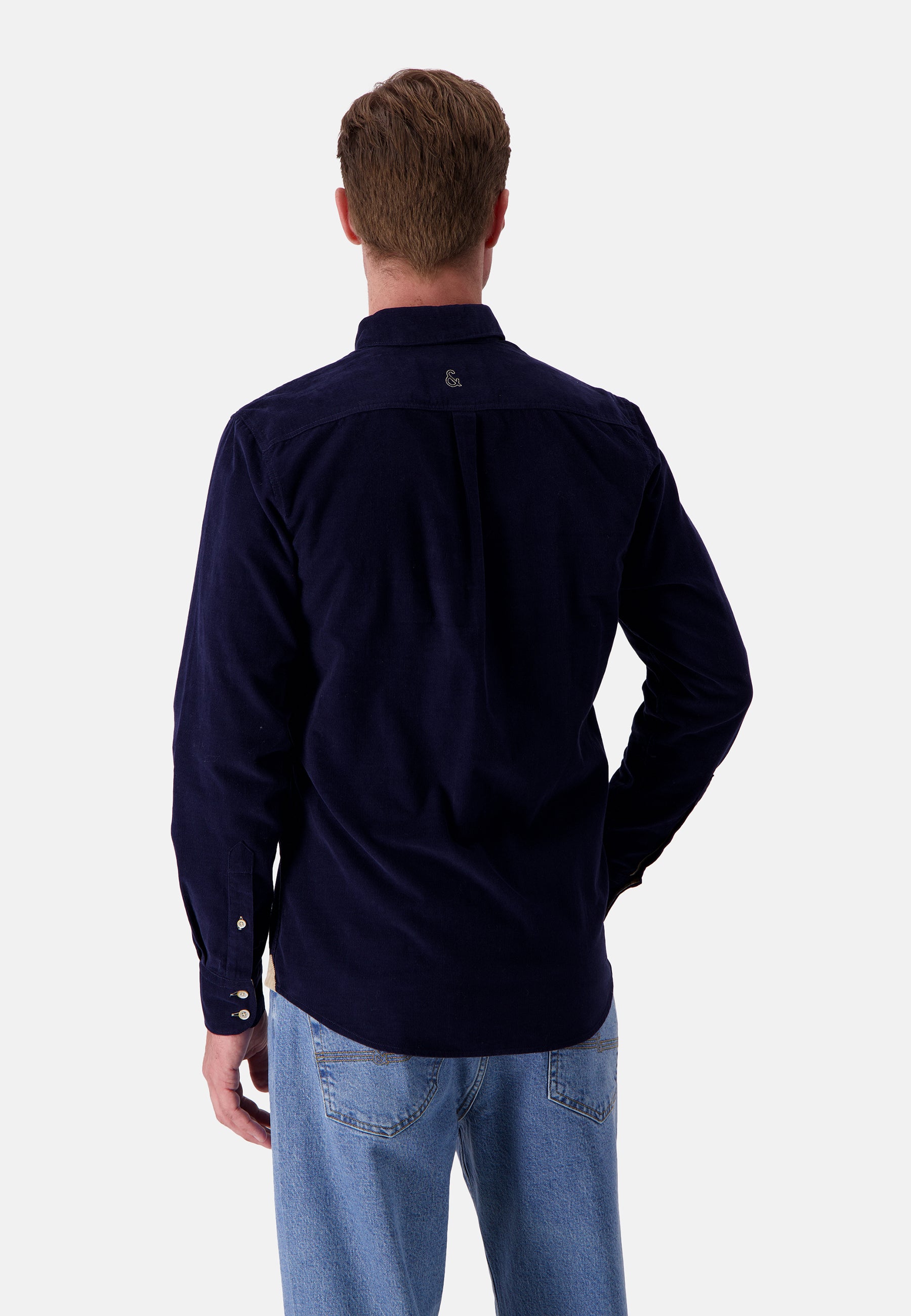 Camicia in velluto a coste in camicie blu Colours and Sons