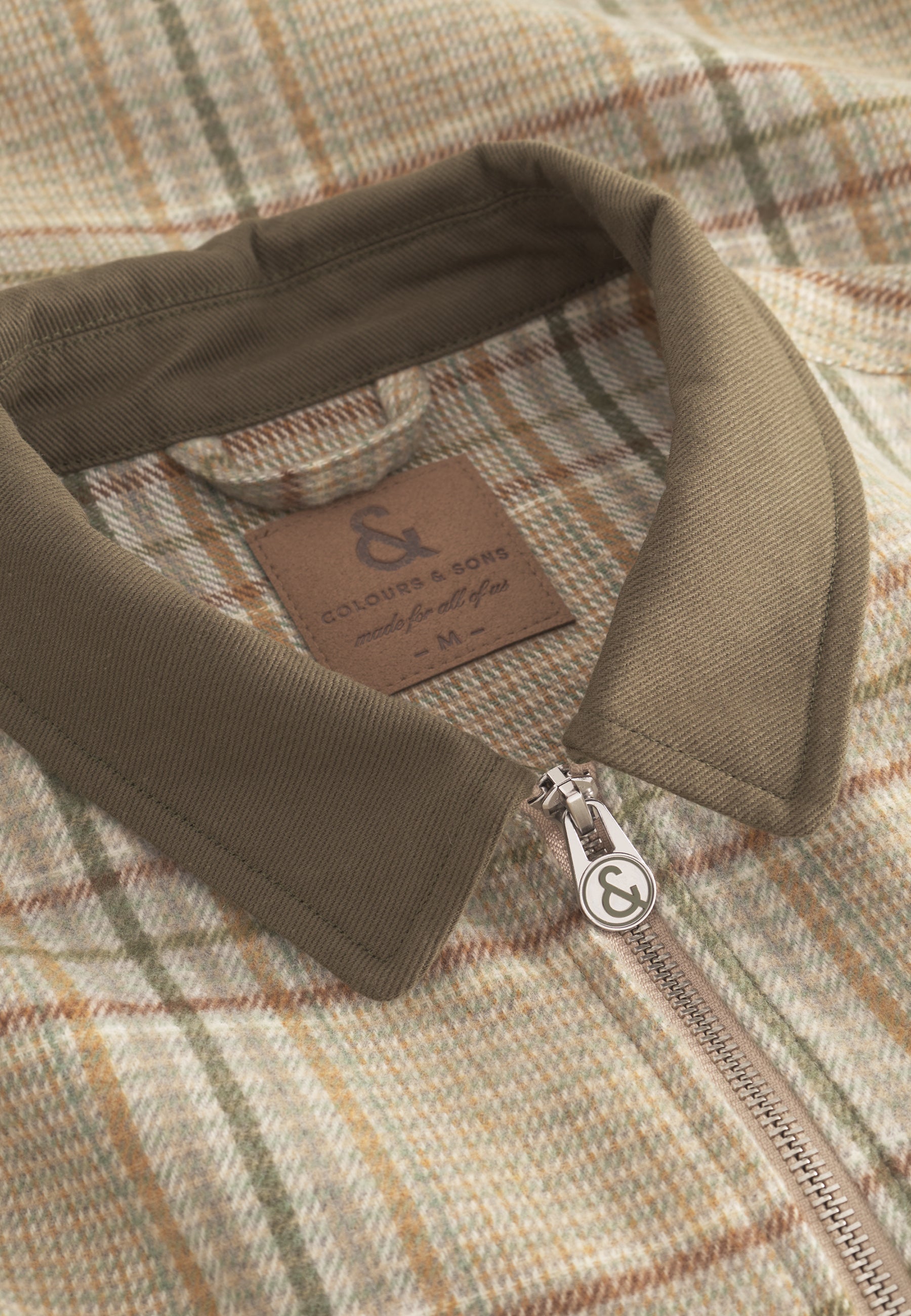 Giacca a quadri Overshirt in trifoglio check Colours and Sons