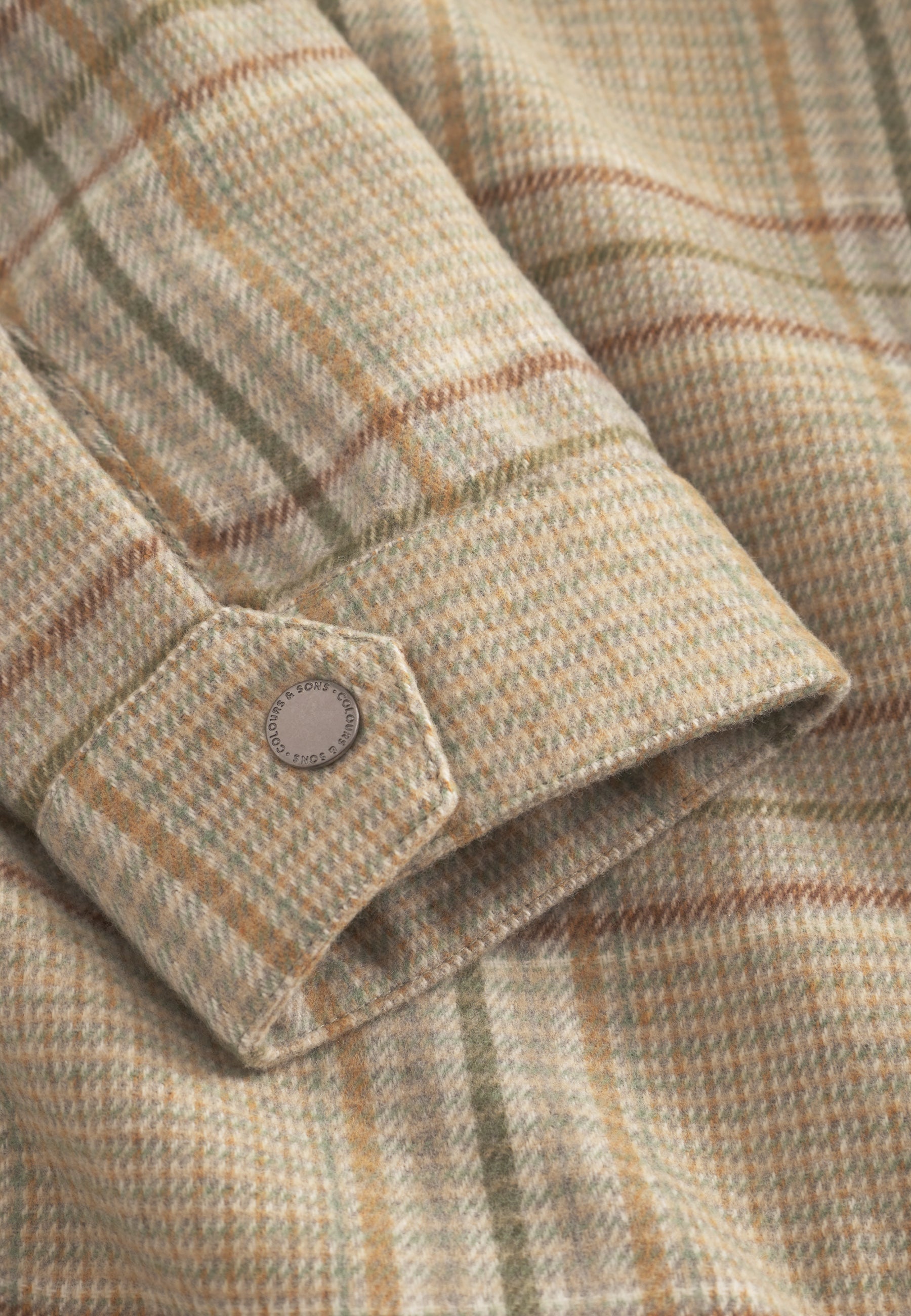 Giacca a quadri Overshirt in trifoglio check Colours and Sons