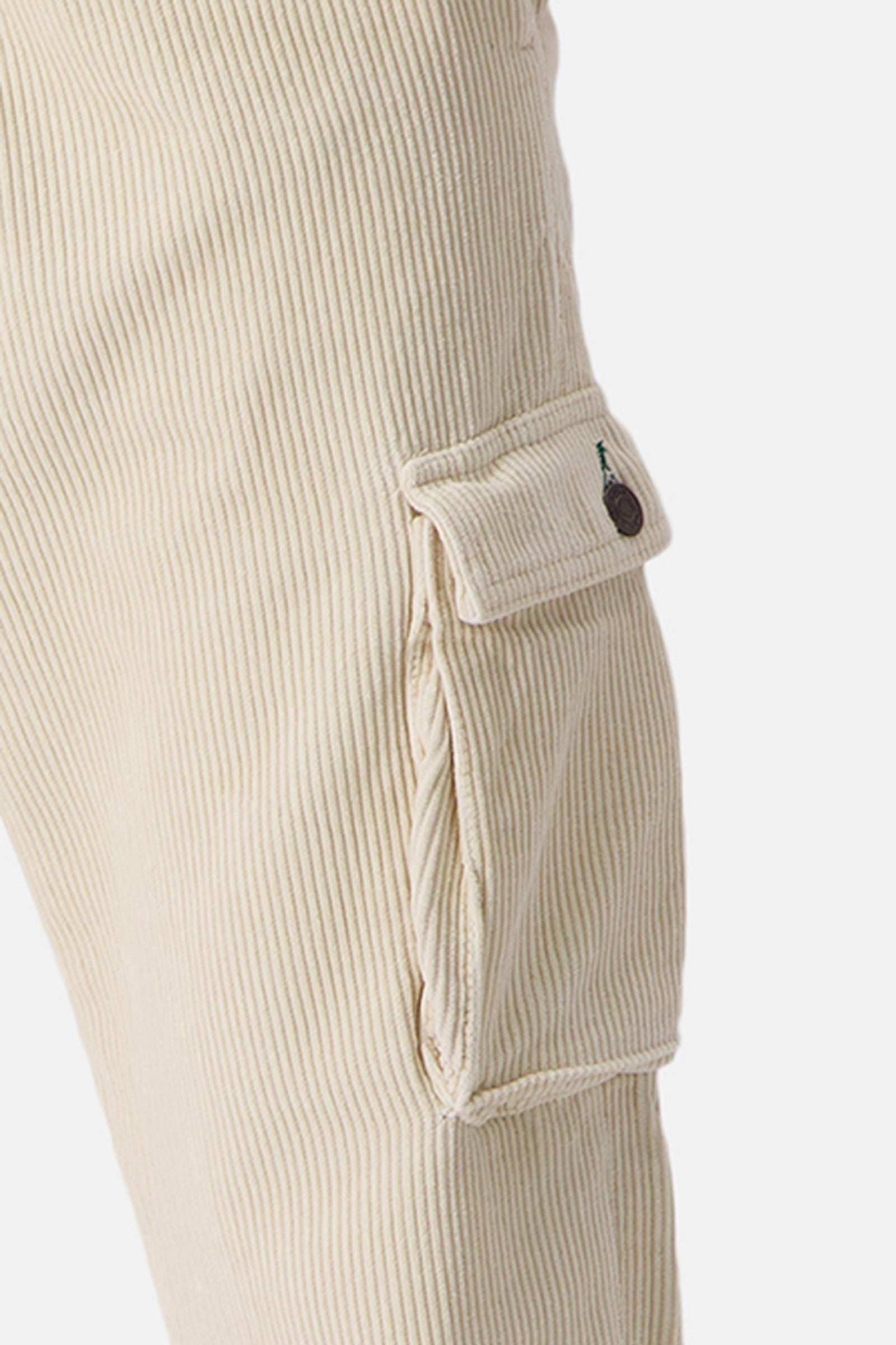 Pantalone Cargo in velluto a coste, color bianco sporco Colours and Sons