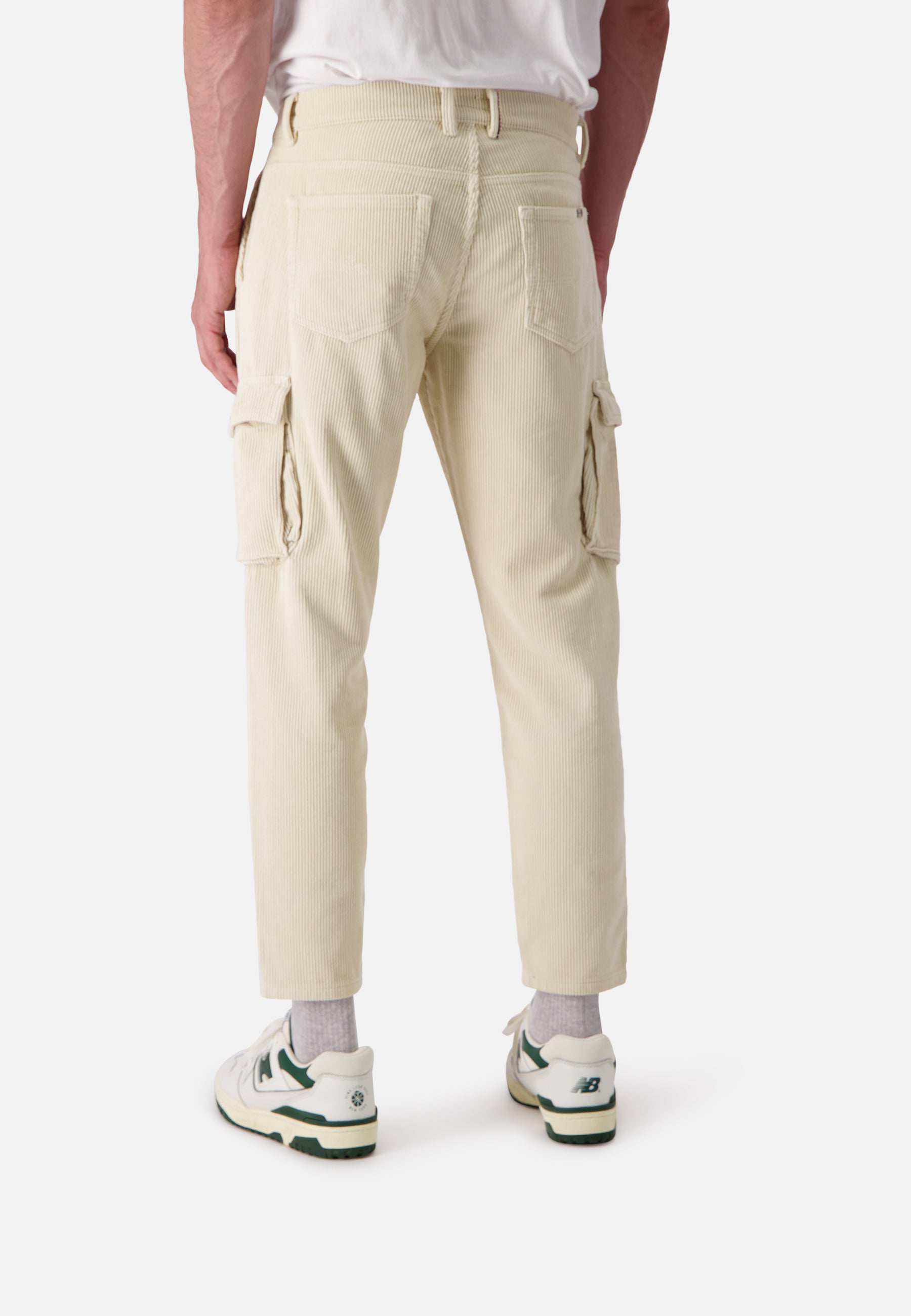 Pantalone Cargo in velluto a coste, color bianco sporco Colours and Sons