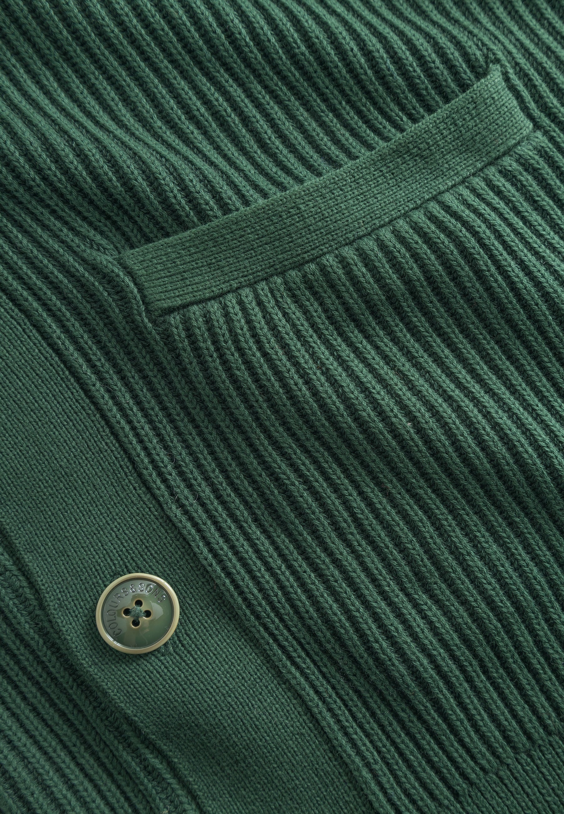 Cardigan-Rib lavato in pino Maglioni Colours and Sons