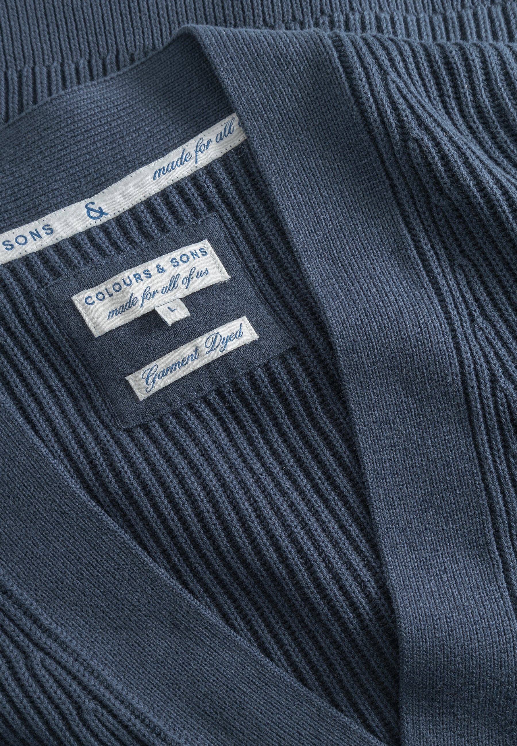 Cardigan-Rib lavato a mezzanotte Maglioni Colours and Sons