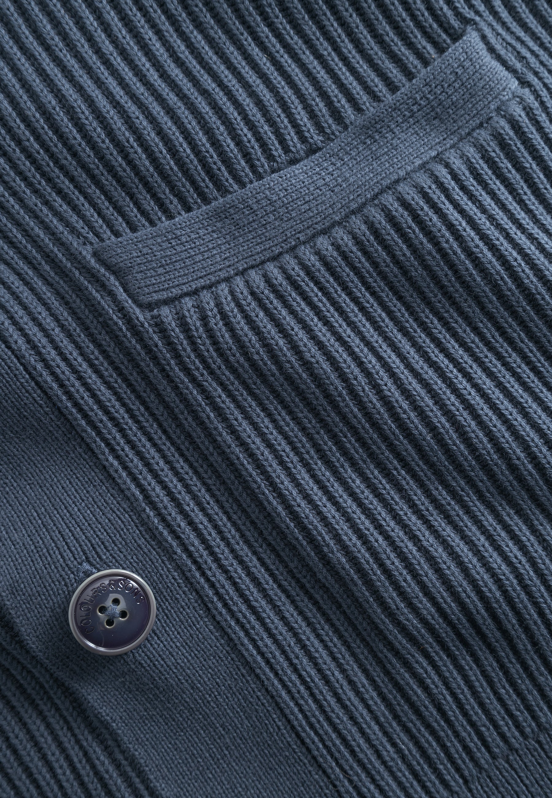Cardigan-Rib lavato a mezzanotte Maglioni Colours and Sons