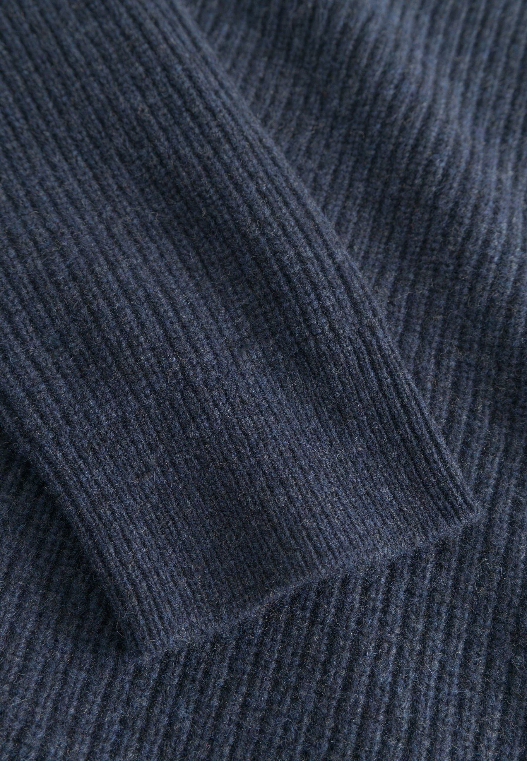 Mezza zip in lana d'agnello blu Maglioni Colours and Sons