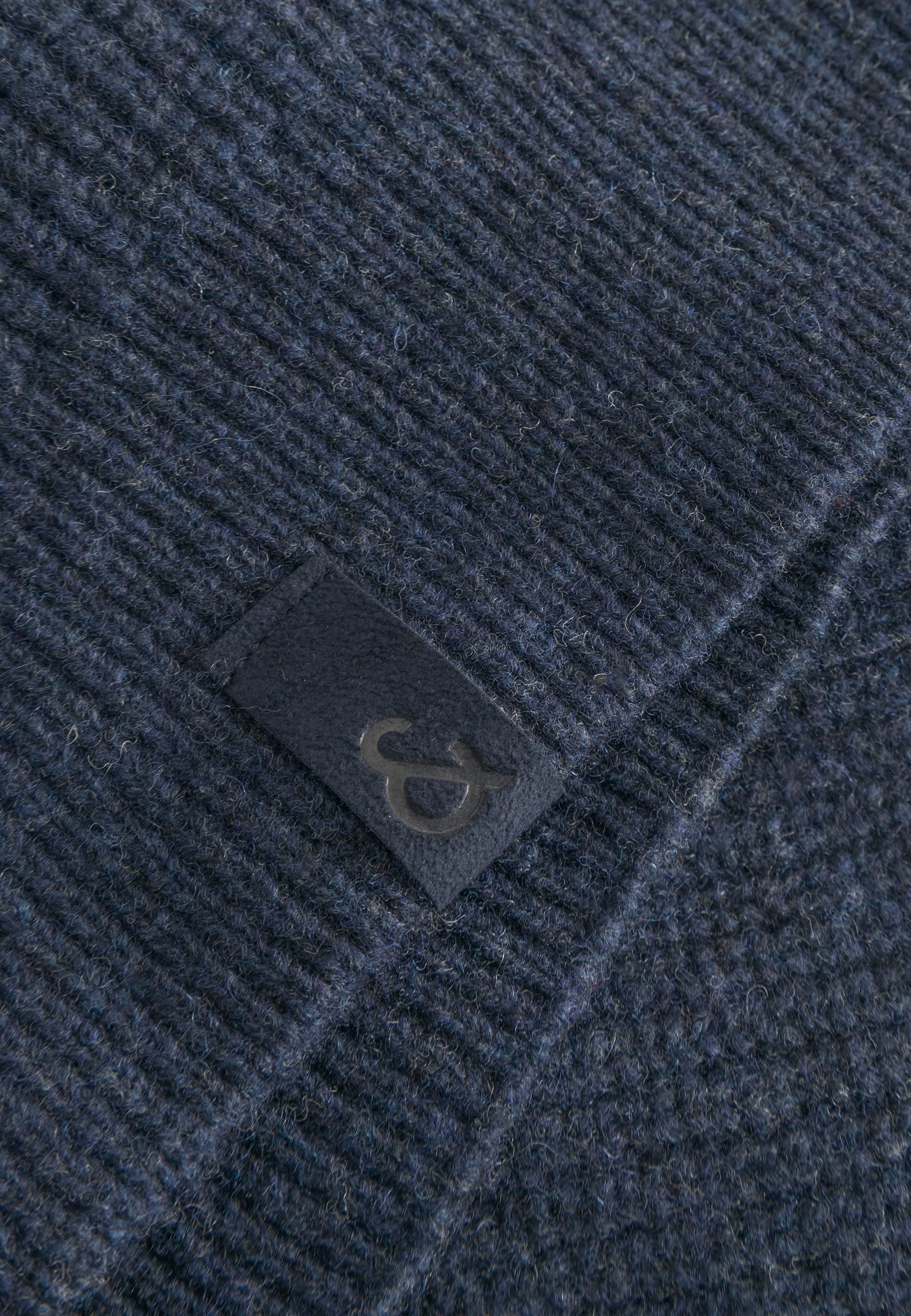 Mezza zip in lana d'agnello blu Maglioni Colours and Sons