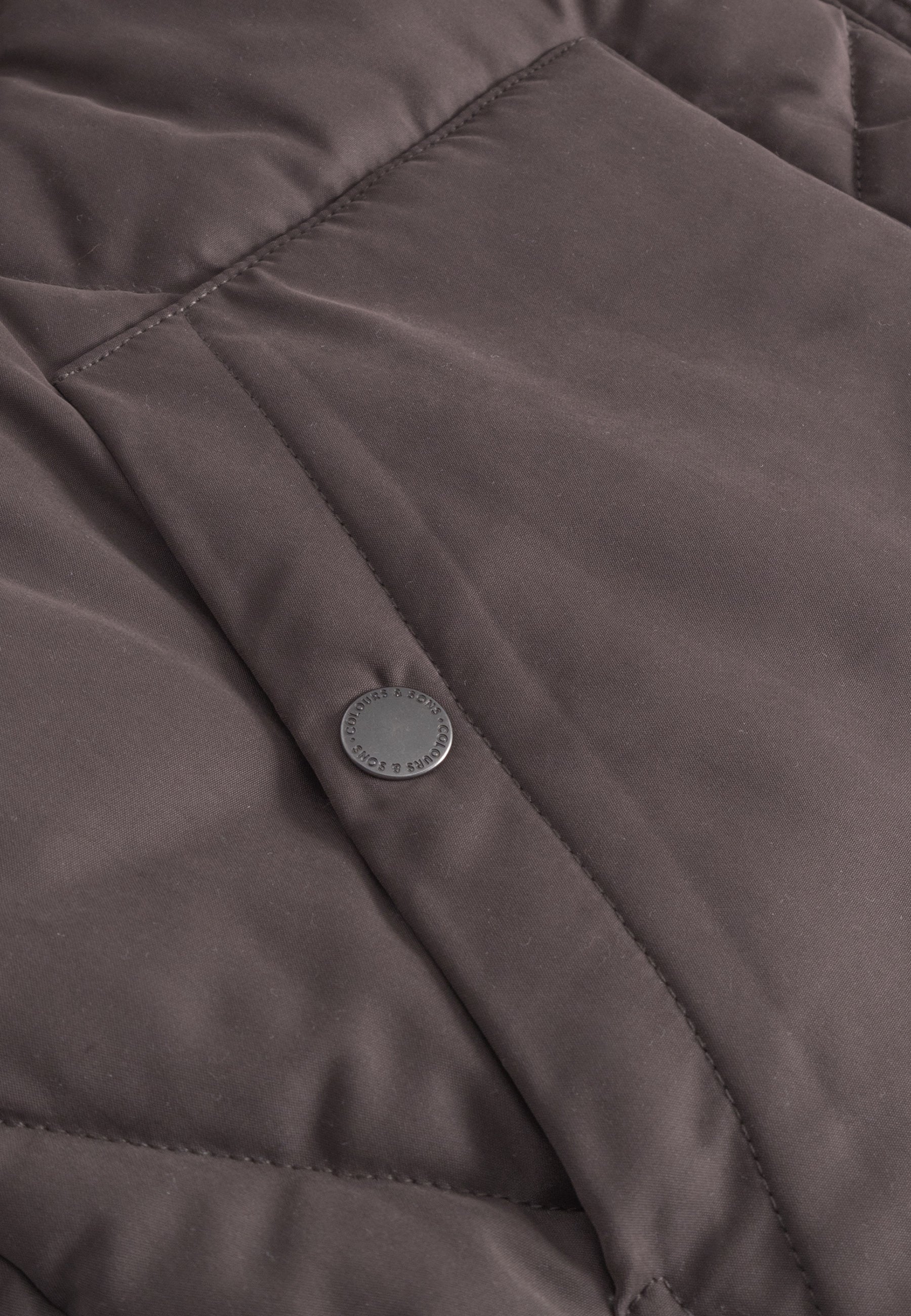 Gilet Puffer trapuntato in legno