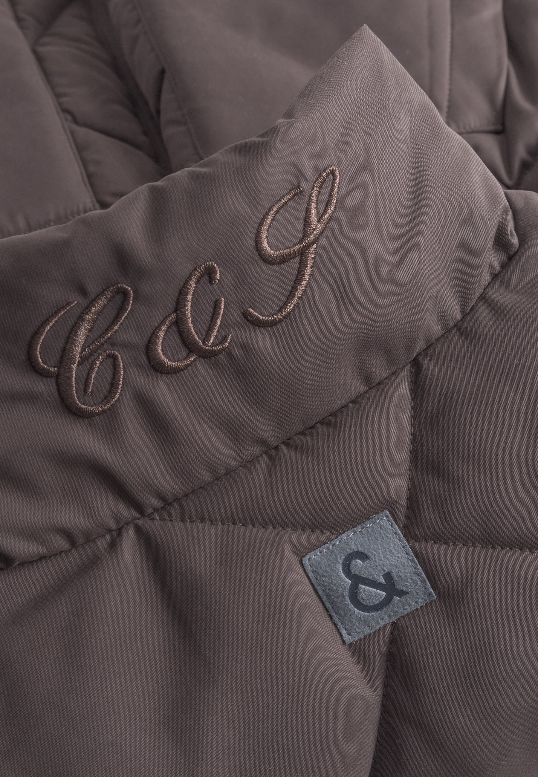 Gilet Puffer trapuntato in legno