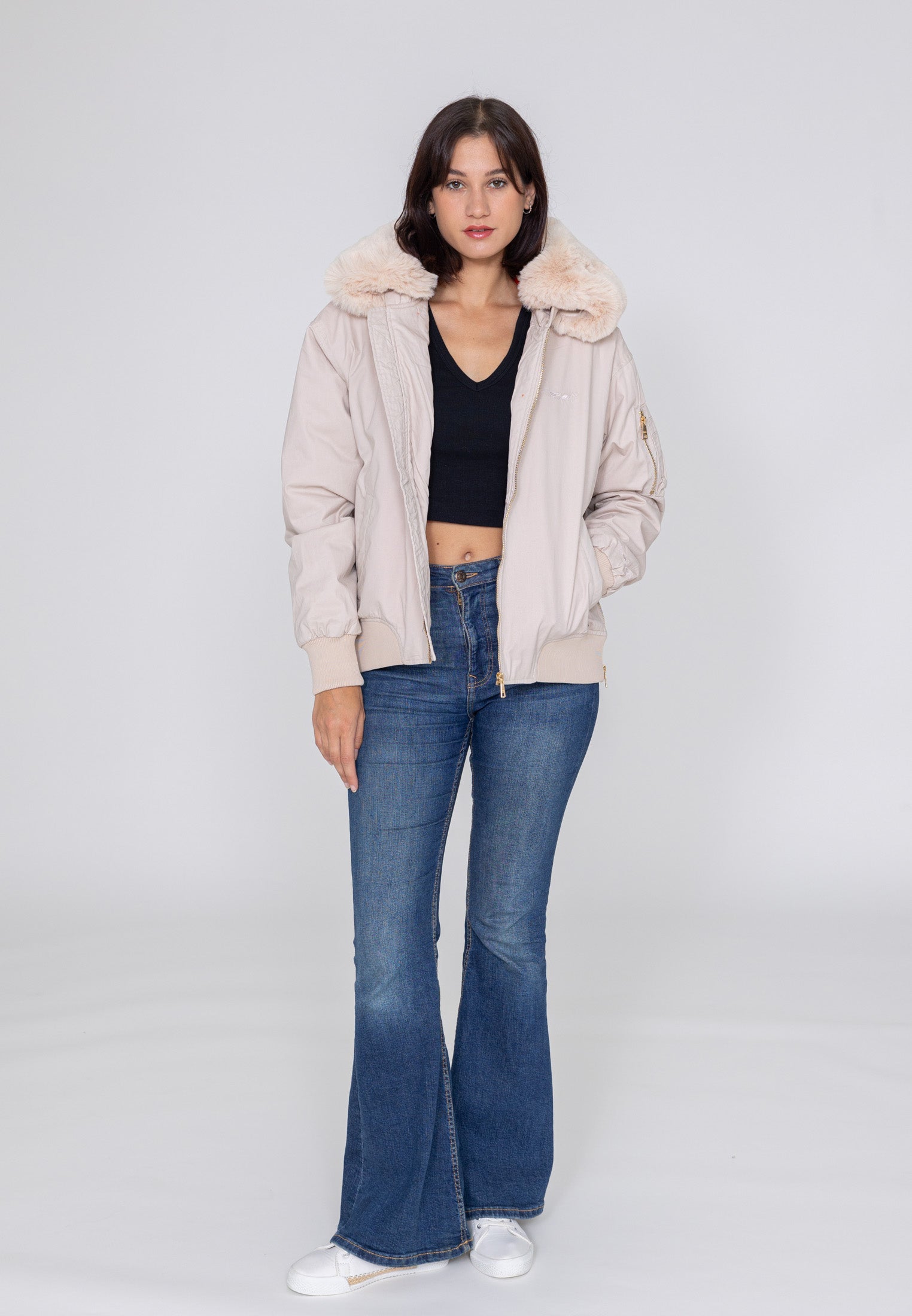 Giubbotto bomber Ada W in Giacche Crema Bombers Original