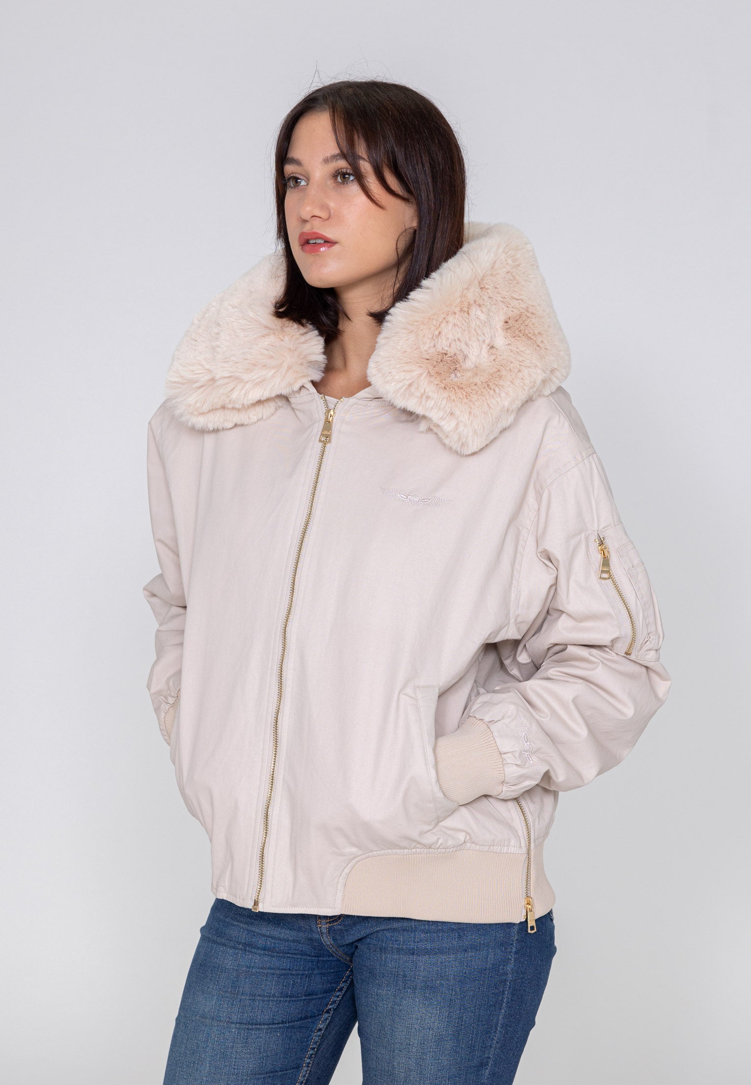 Giubbotto bomber Ada W in Giacche Crema Bombers Original